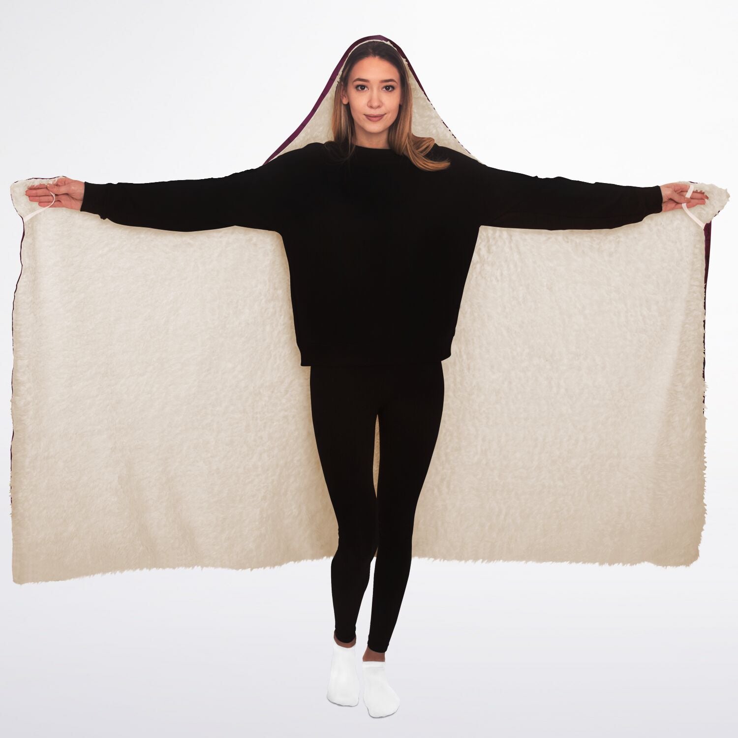 $NiieihiiNookei Hooded Blanket Sherpa - AOP
