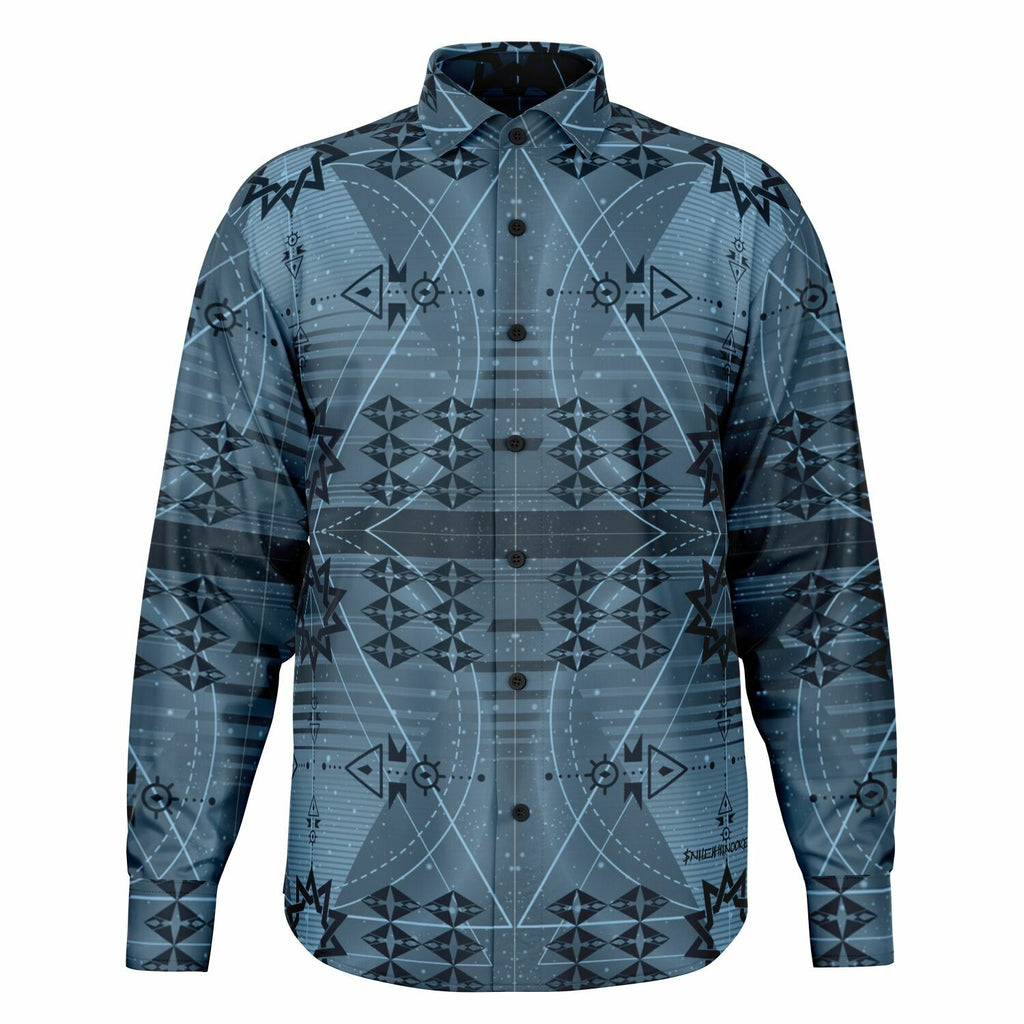 $NiieihiiNookei Long Sleeve Button Down Shirt - AOP