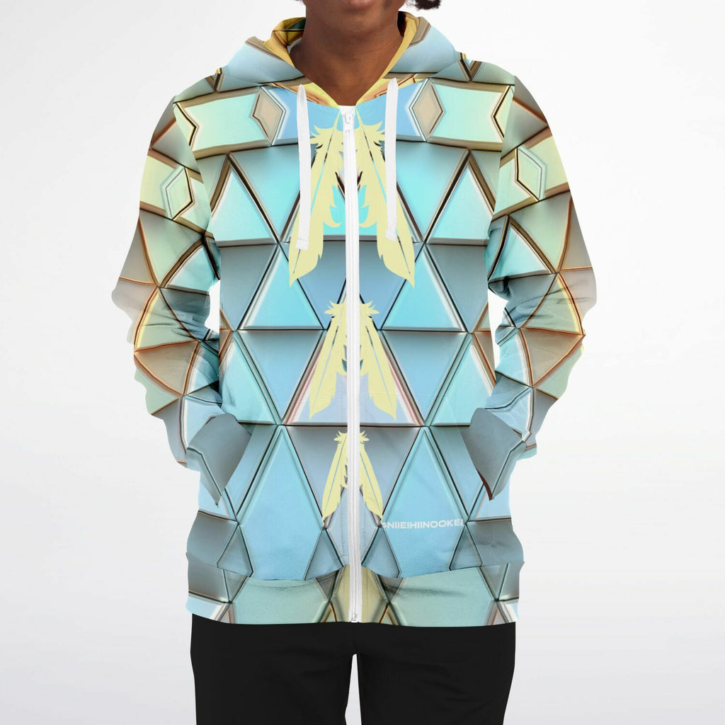 $NiieihiiNookei Athletic Zip-Up Hoodie - AOP