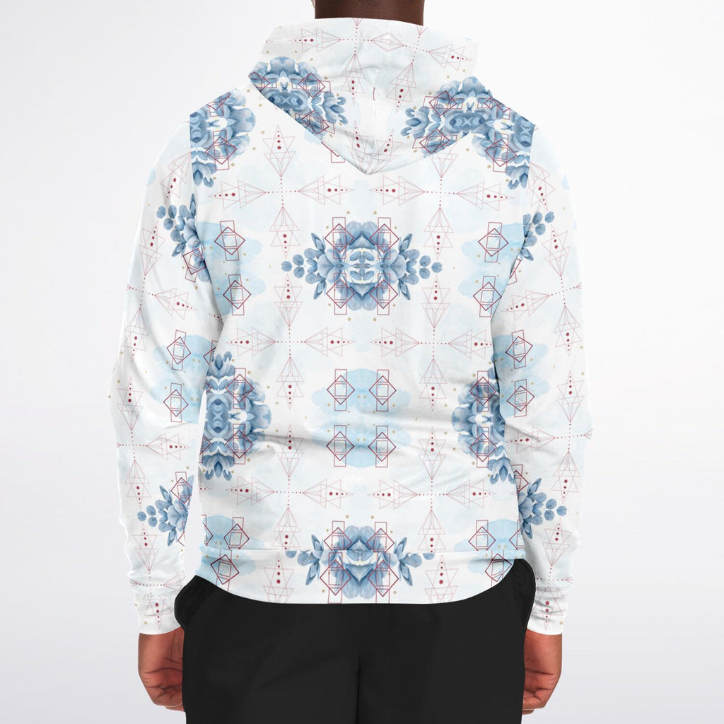 Athletic Zip-Up Hoodie - AOP