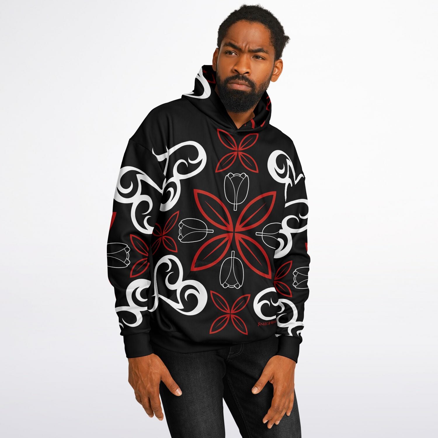 $NiieihiiNookei Heavyweight Oversized Hoodie - AOP