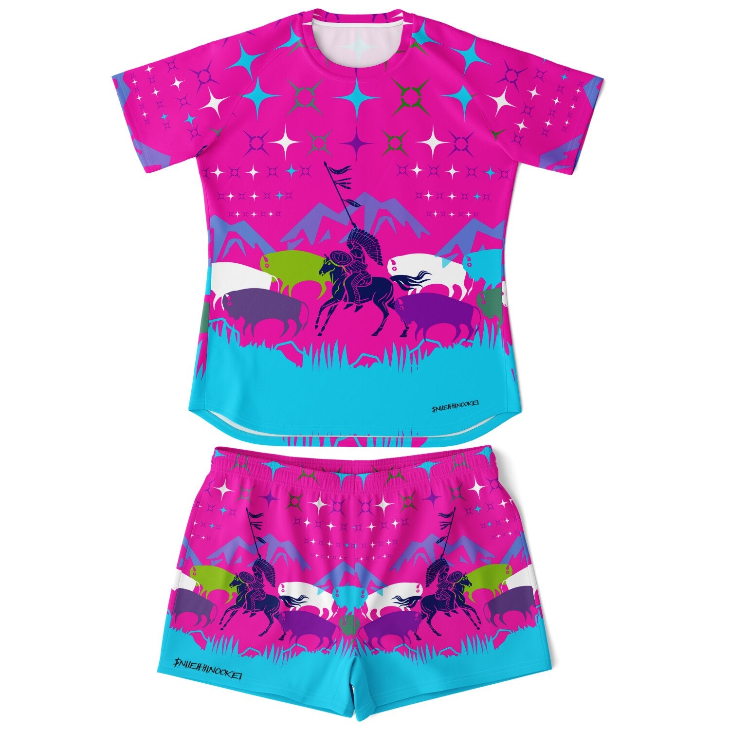 $NiieihiiNookei Women's Athletic Set - AOP