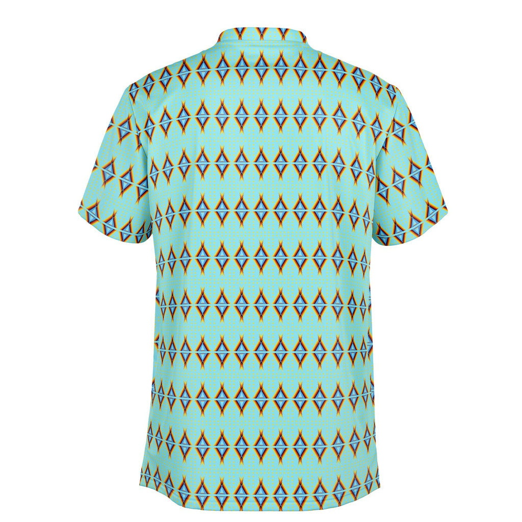 $NiieihiiNookei Blade Collar Polo Shirt - AOP