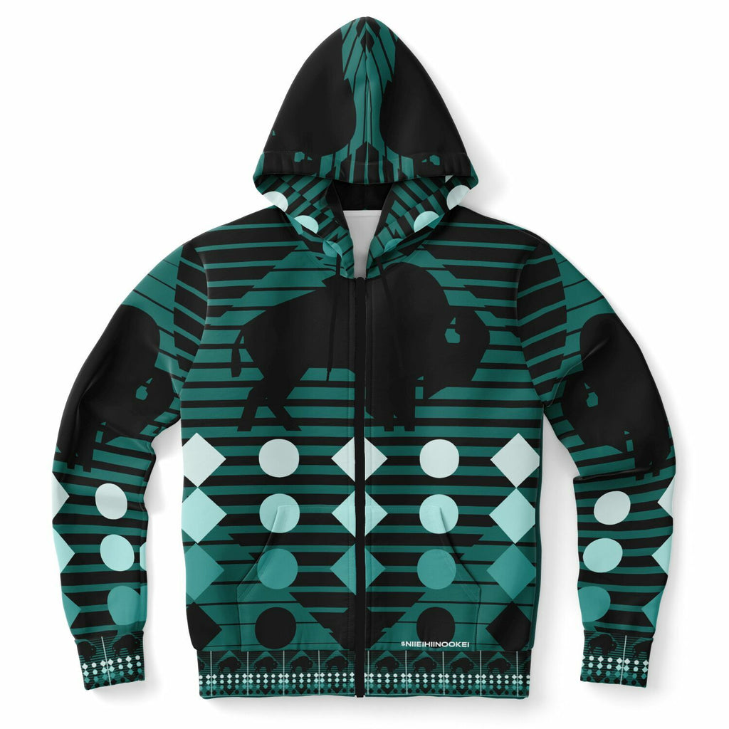 $NiieihiiNookei Fashion Zip-Up Hoodie - AOP