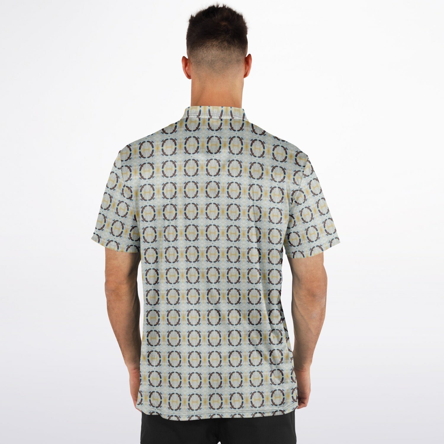 $NiieihiiNookei Blade Collar Polo Shirt - AOP