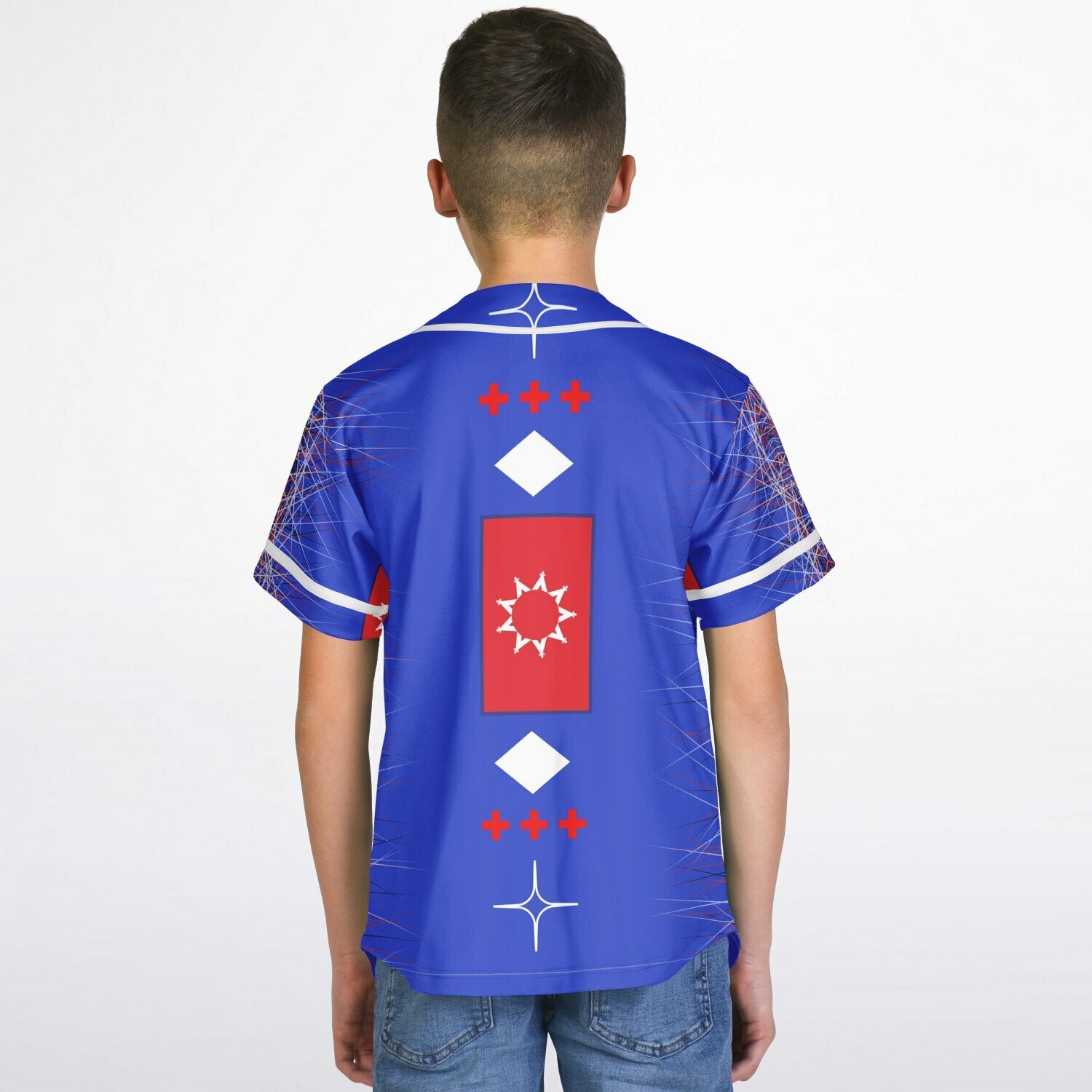$NiieihiiNookei OST Flag Design Kids Baseball Jersey - AOP