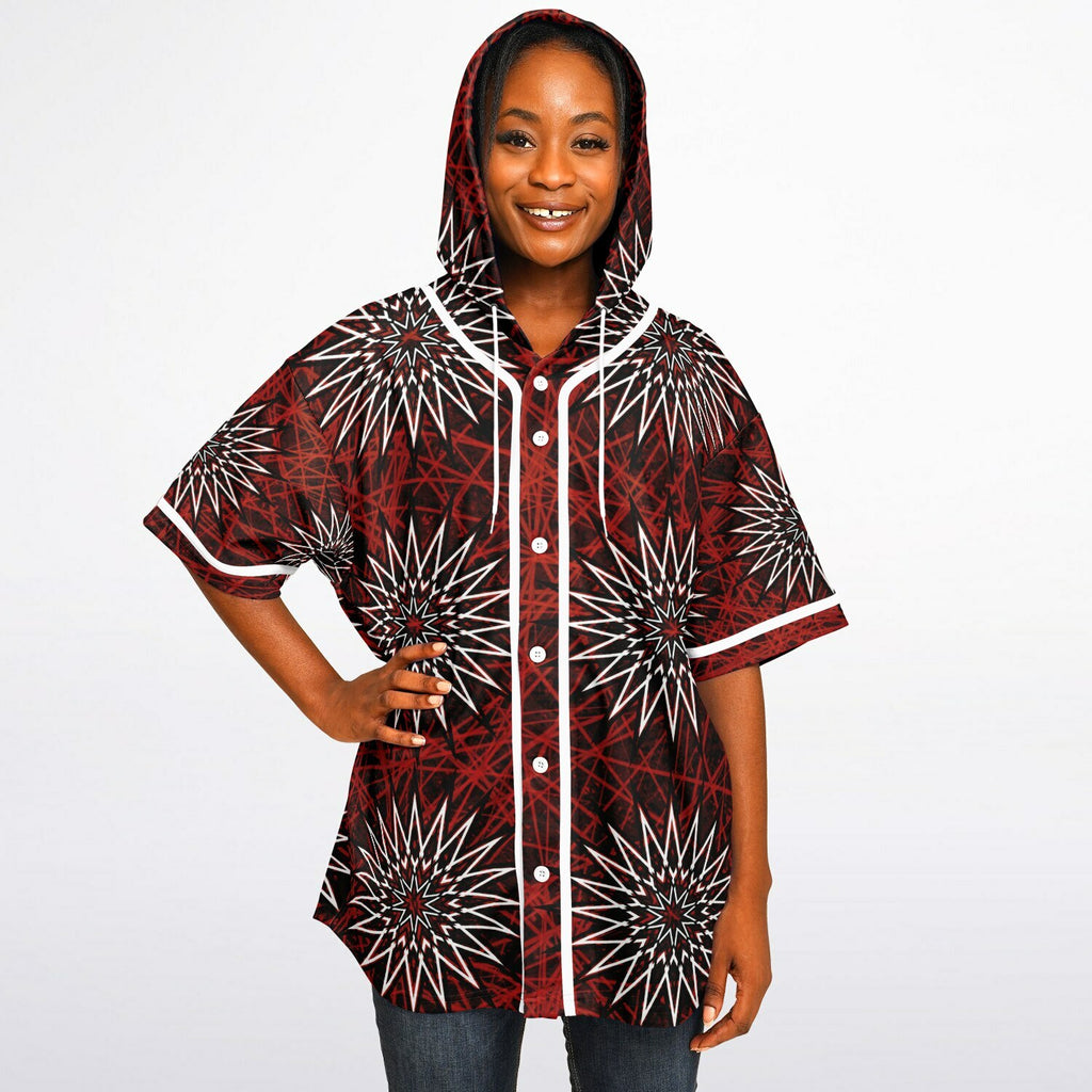 Hooded Baseball Jersey - AOP