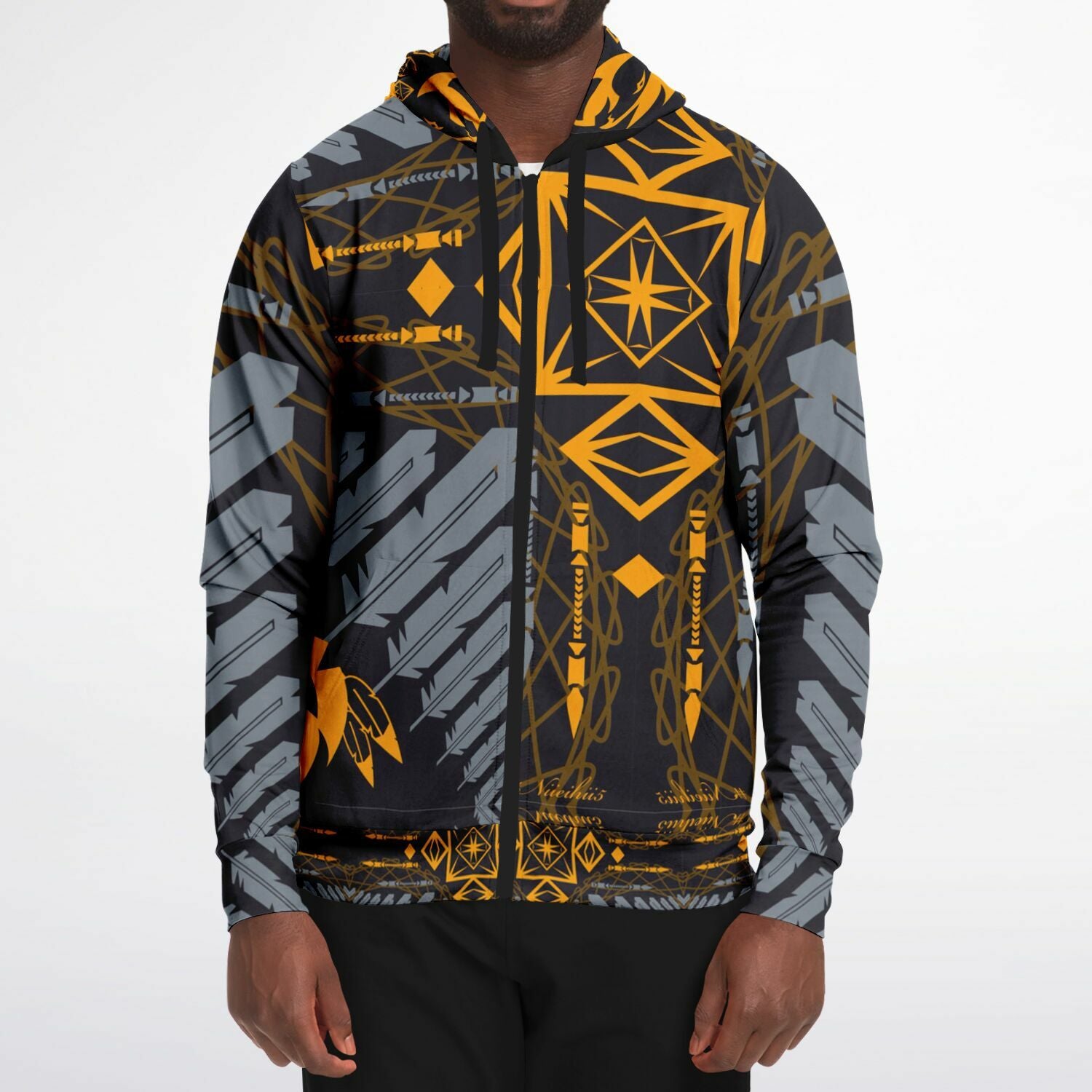 $NiieihiiNookei Athletic Zip-Up Hoodie - AOP