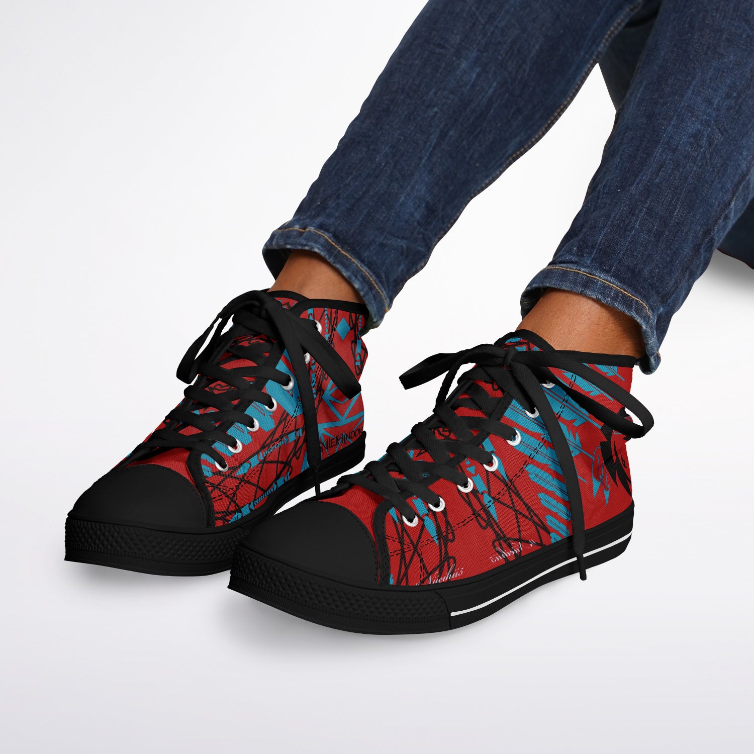 $NiieihiiNookei Urban Peak High Top Shoes - AOP