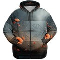 $NiieihiiNookei  Plus-size Ziphoodie - AOP