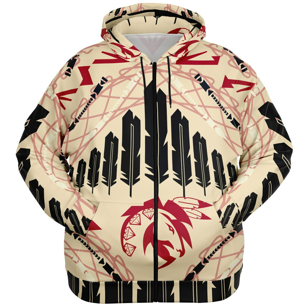 $NiieihiiNookei Plus-size Ziphoodie - AOP