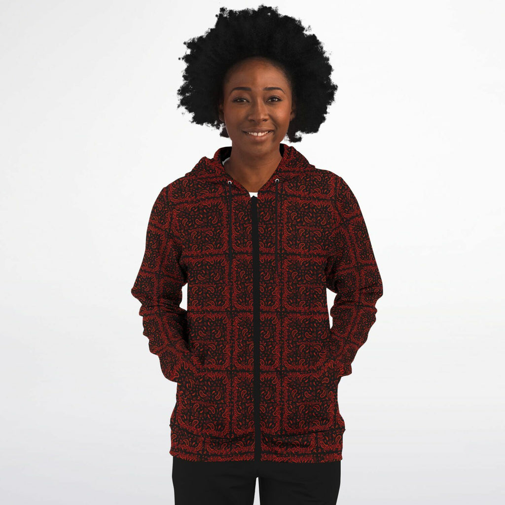 $NiieihiiNookei Athletic Zip-Up Hoodie - AOP