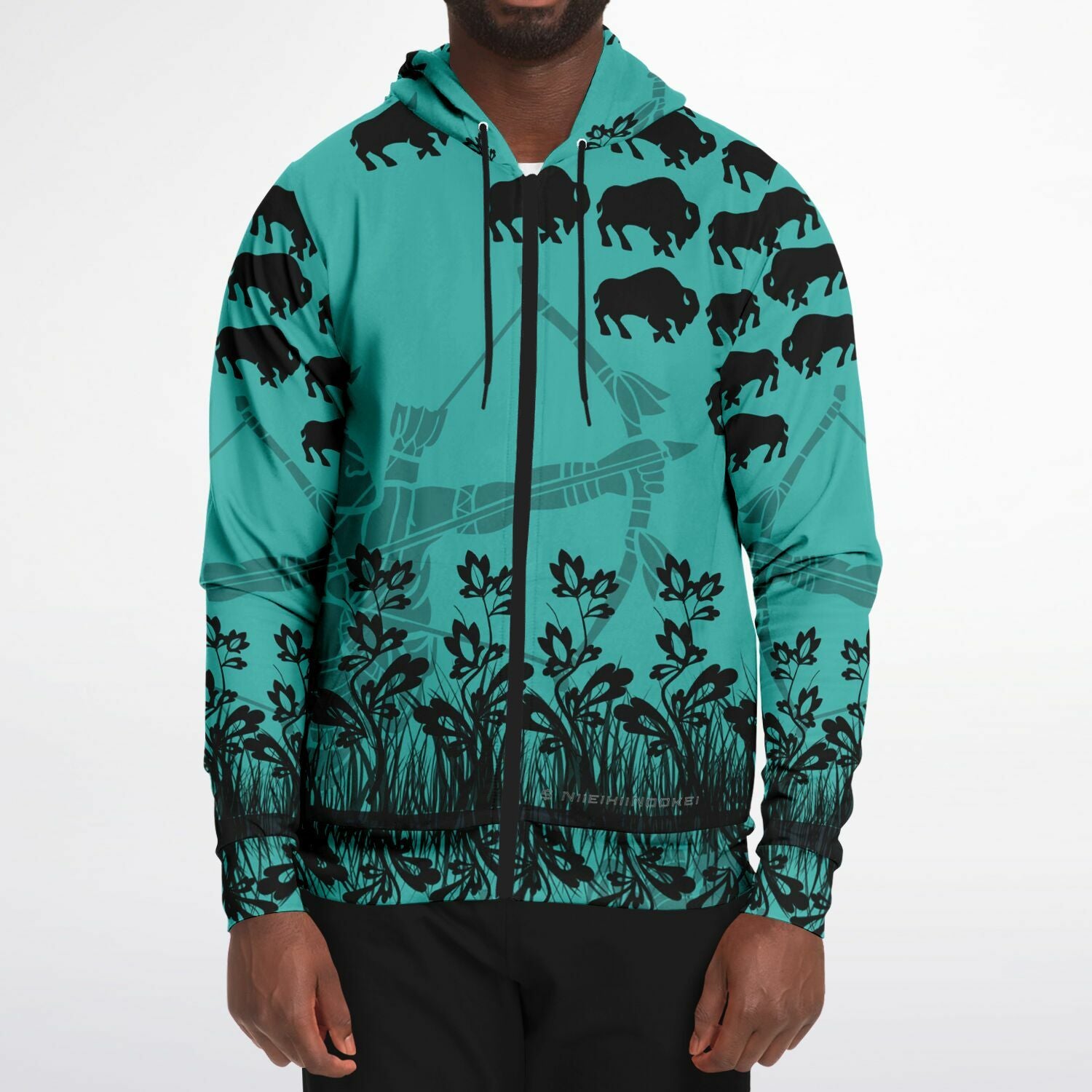 $NiieihiiNookei Fashion Zip-Up Hoodie - AOP
