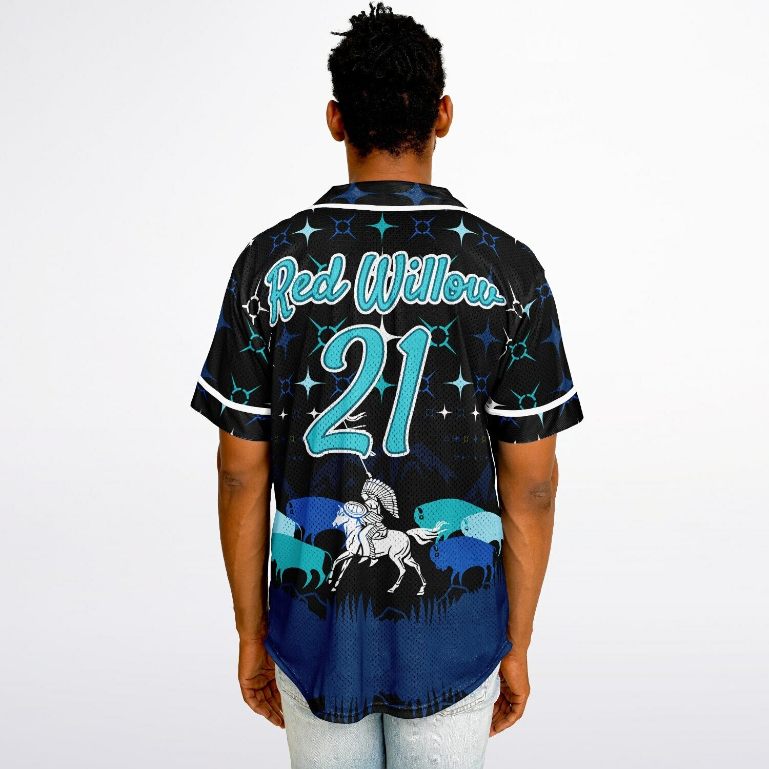 #21 Red Willow Premium Baseball Jersey - AOP