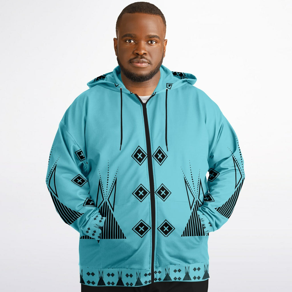 $NiieihiiNookei Fashion Plus-size Ziphoodie - AOP