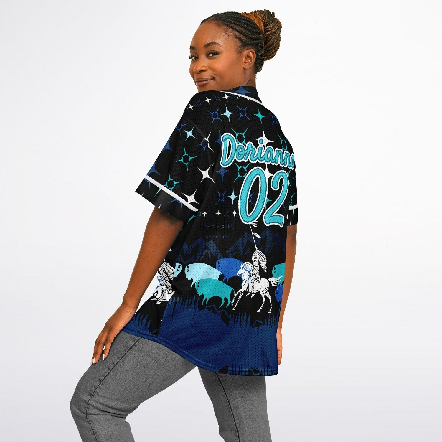 #02 Dorianna Premium Baseball Jersey - AOP