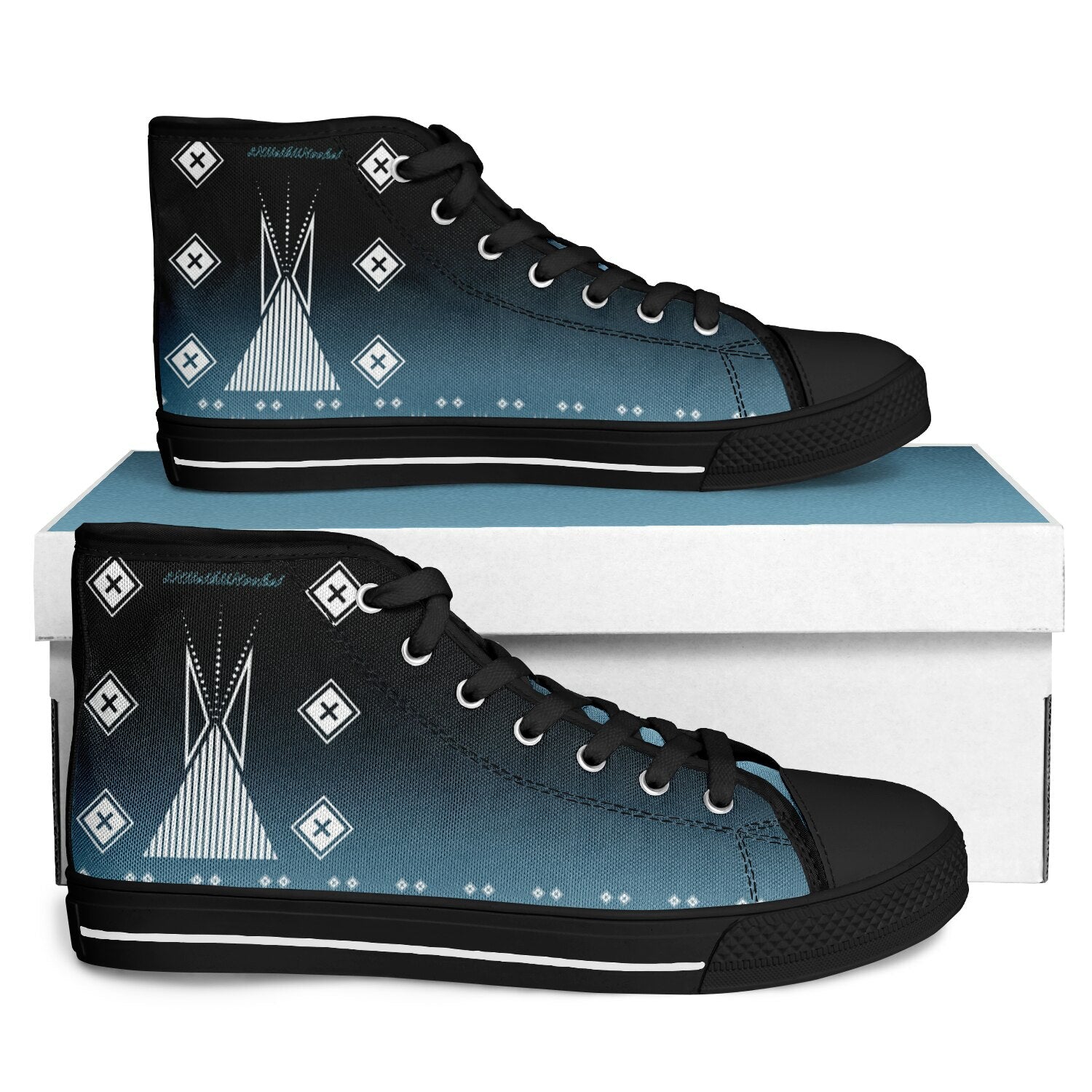 $NiieihiiNookei Urban Peak High Top Shoes - AOP