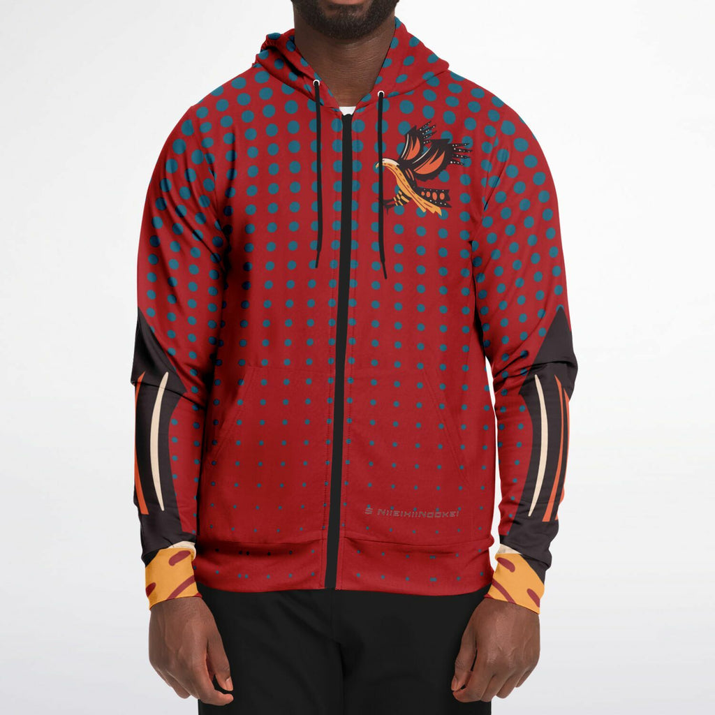 $NiieihiiNookei Athletic Zip-Up Hoodie - AOP