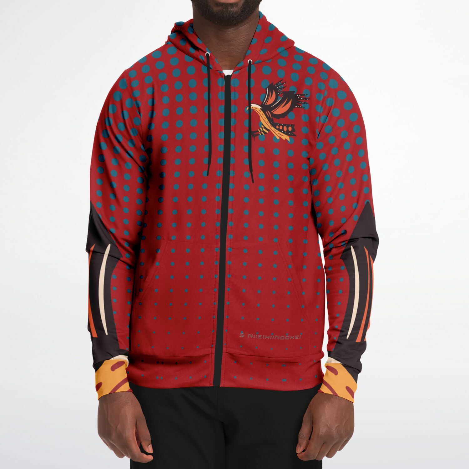 $NiieihiiNookei Athletic Zip-Up Hoodie - AOP