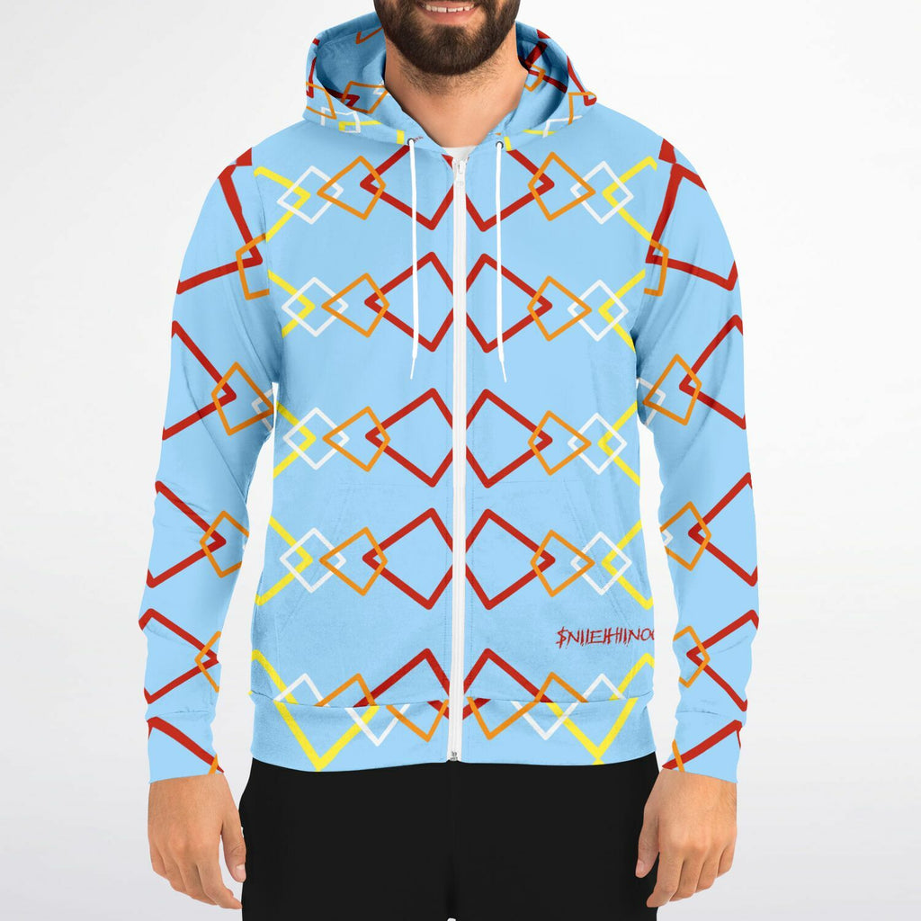 $NiieihiiNookei Athletic Zip-Up Hoodie - AOP