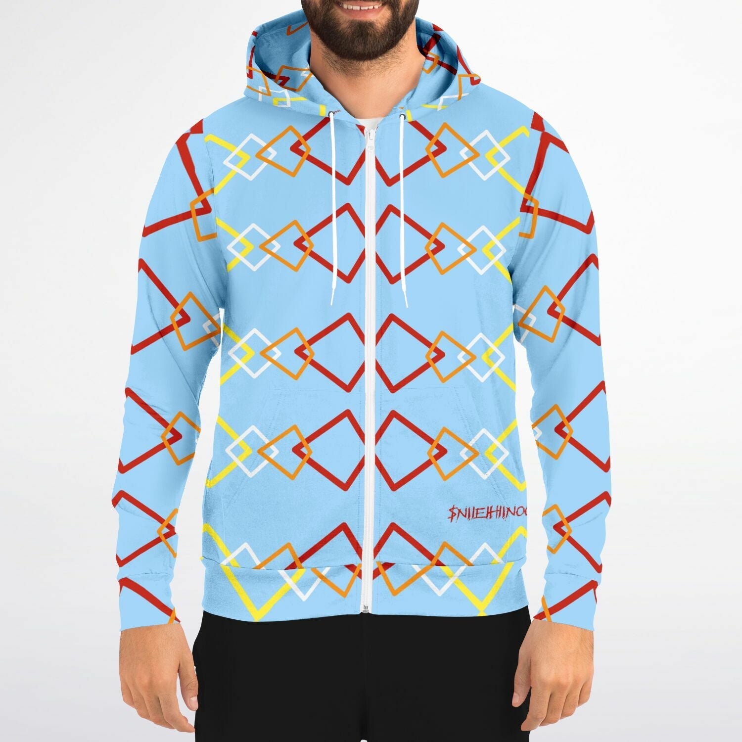 $NiieihiiNookei Athletic Zip-Up Hoodie - AOP