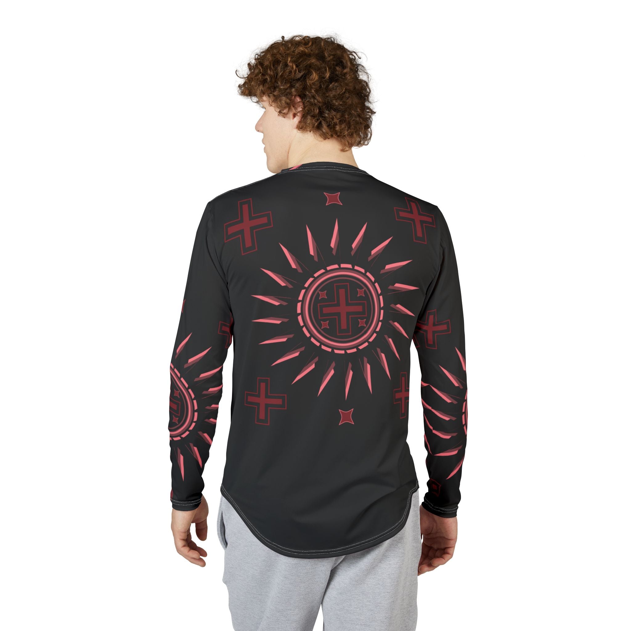 Native American Design SPF 50 Long Sleeve Shirt — $NiieihiiNookei Centered Graphic