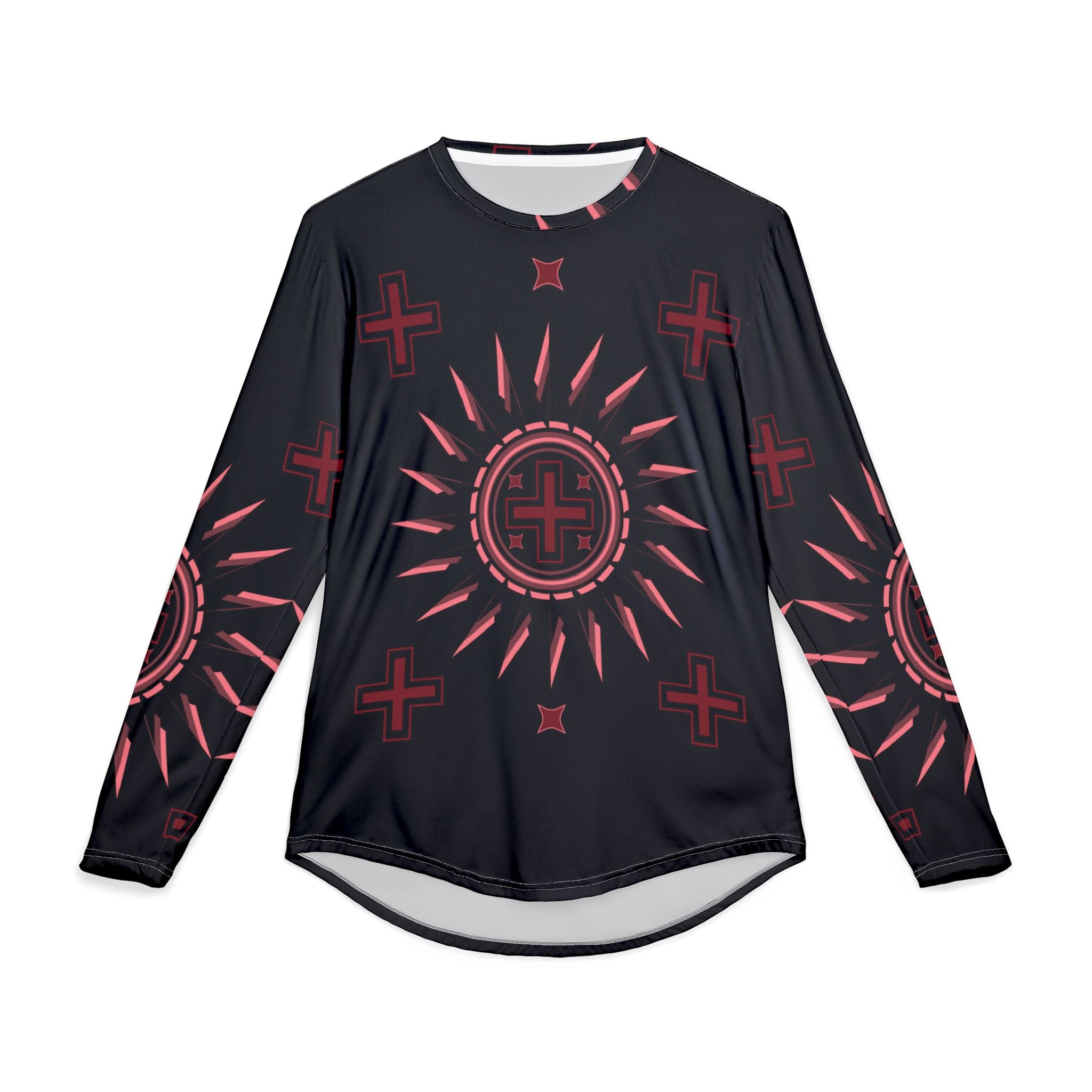 Native American Design SPF 50 Long Sleeve Shirt — $NiieihiiNookei Centered Graphic