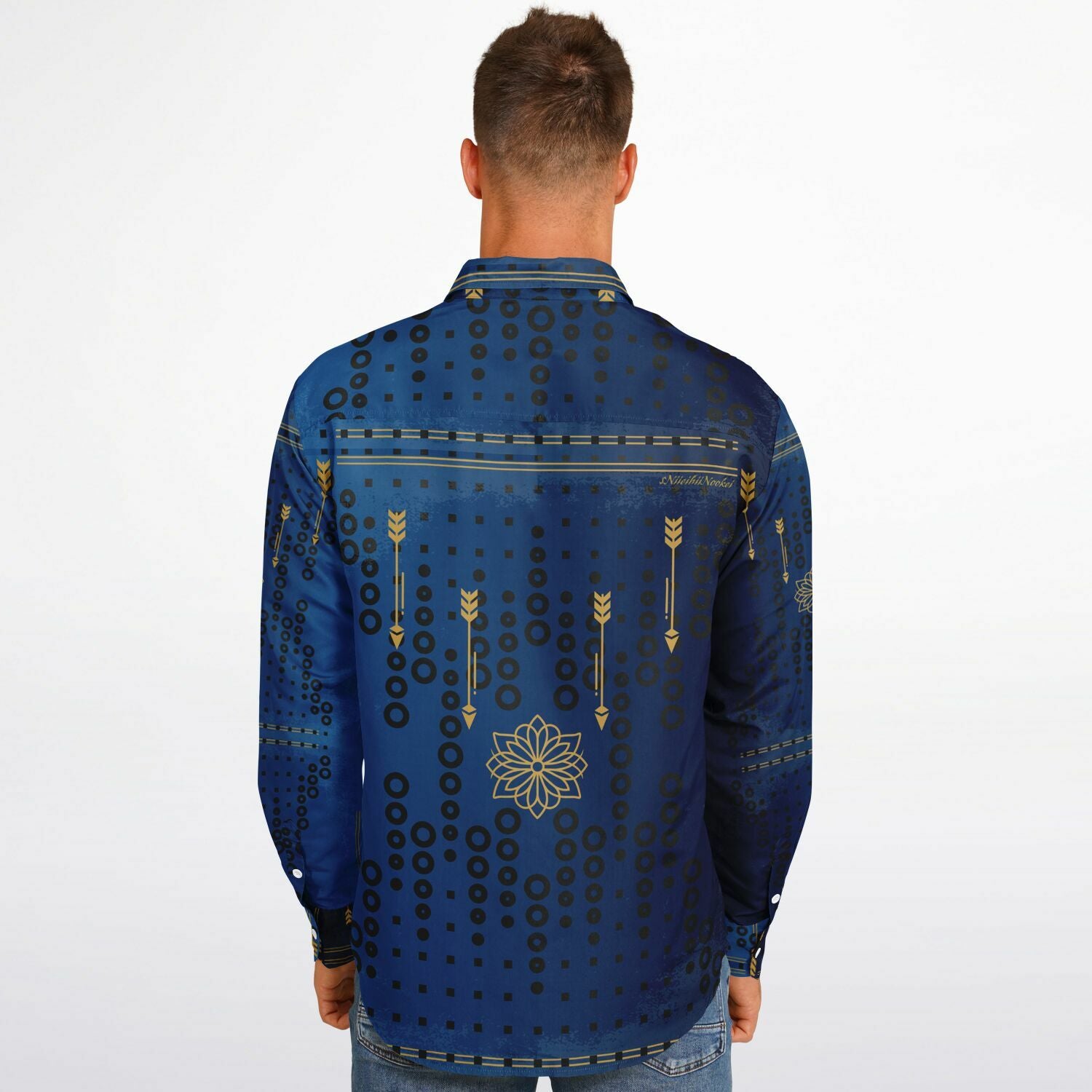 $NiieihiiNookei Long Sleeve Button Down Shirt - AOP