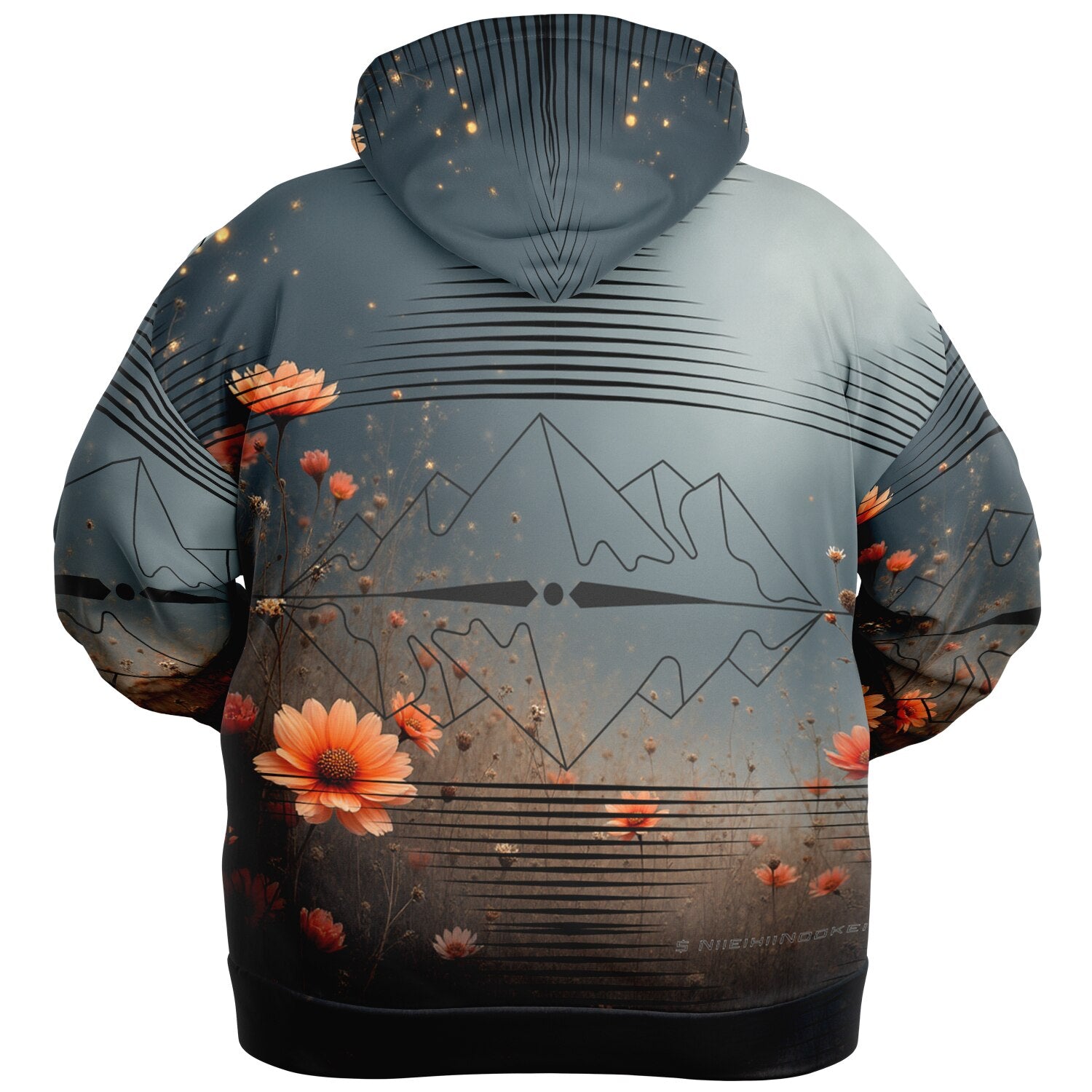 $NiieihiiNookei  Plus-size Ziphoodie - AOP