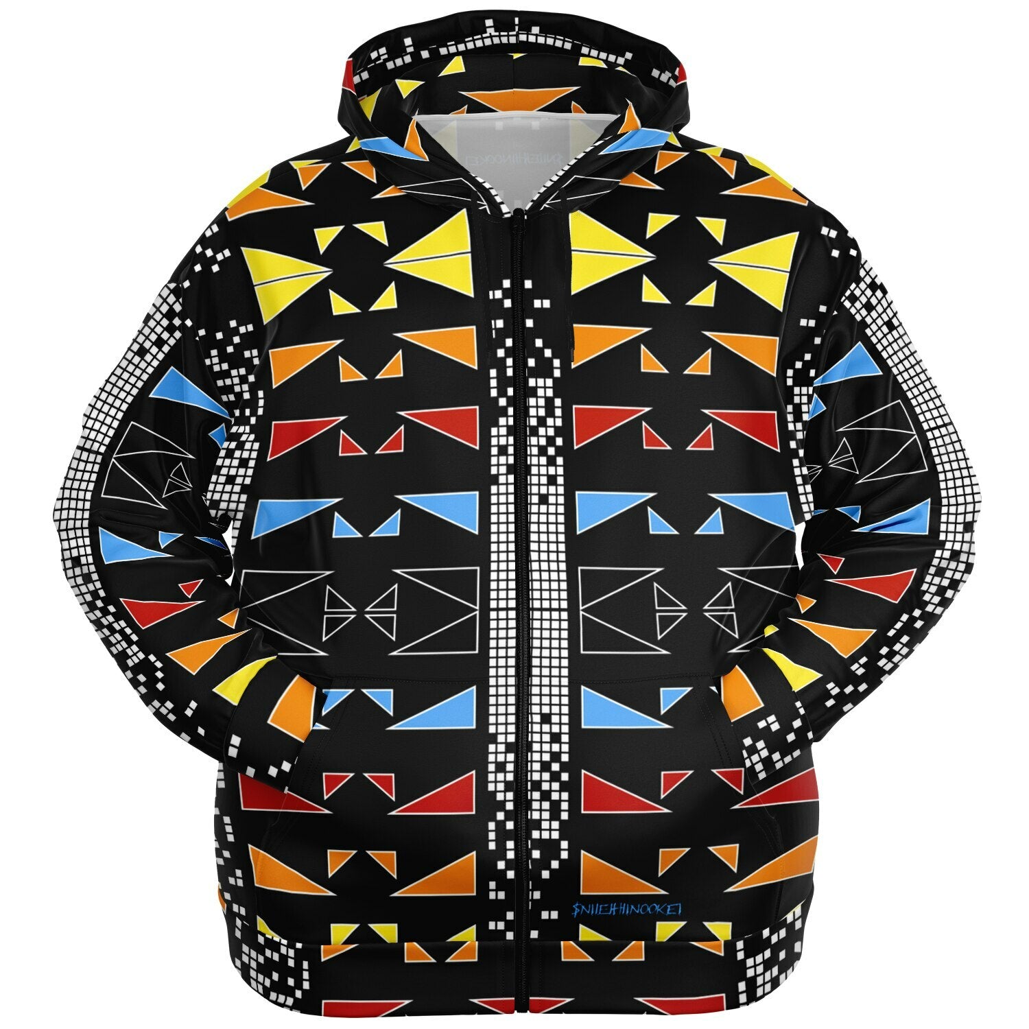 $NiieihiiNookei Fashion Plus-size Ziphoodie - AOP