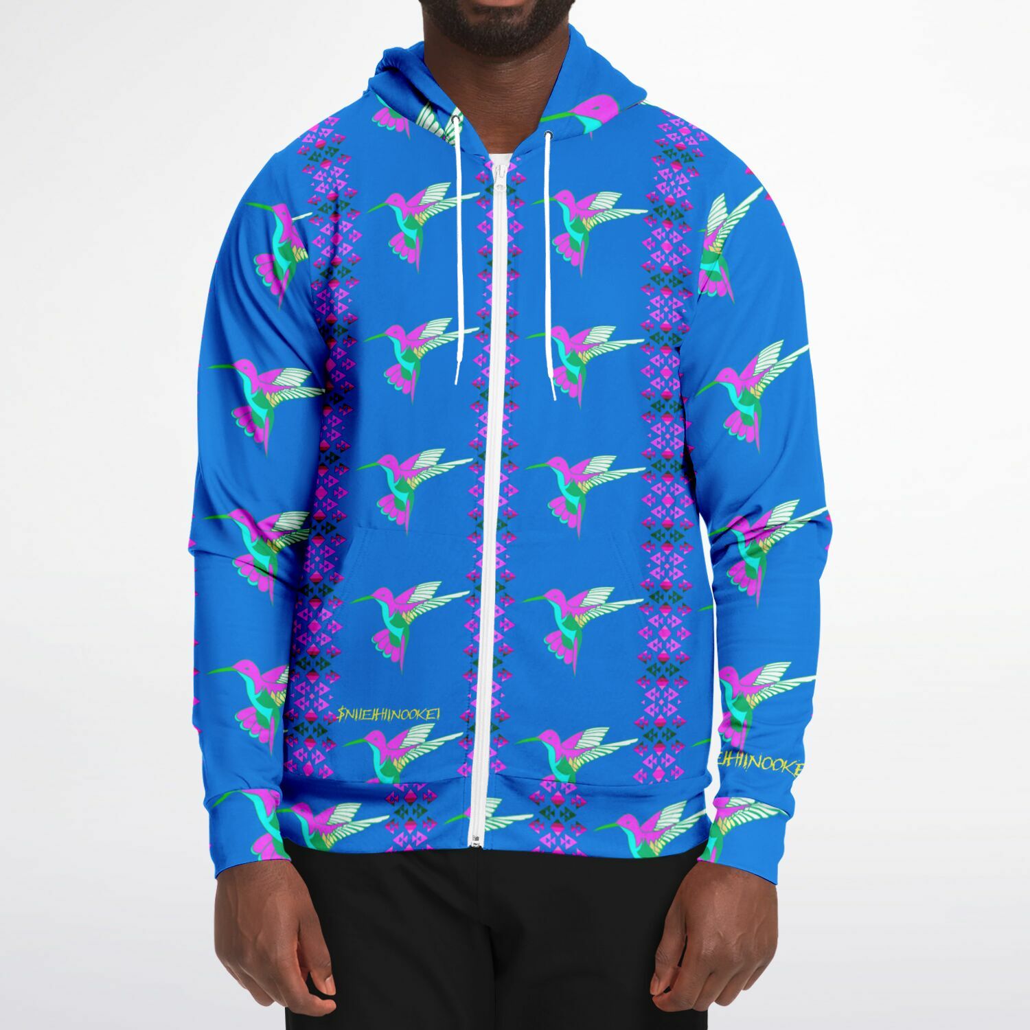 $NiieihiiNookei Athletic Zip-Up Hoodie - AOP