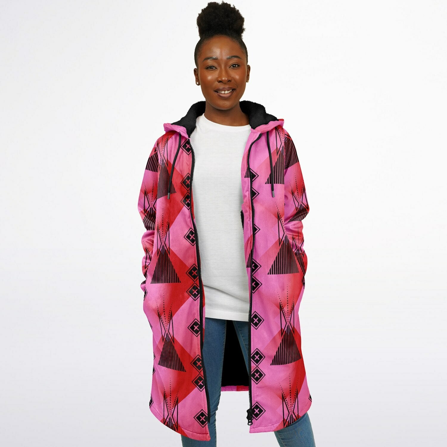$NiieihiiNookei Zipper Cloak - AOP