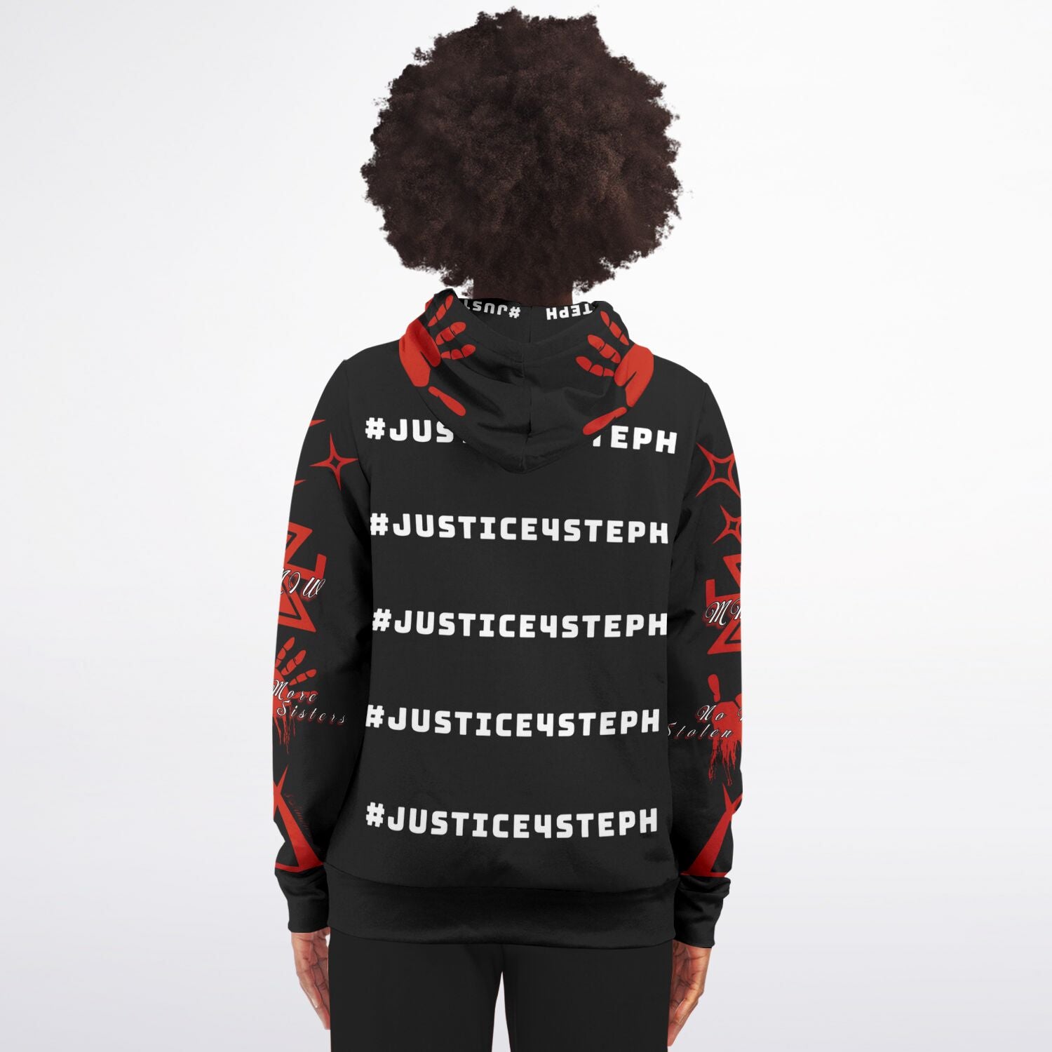 #JUSTICE4STEPH Athletic Zip-Up Hoodie - AOP