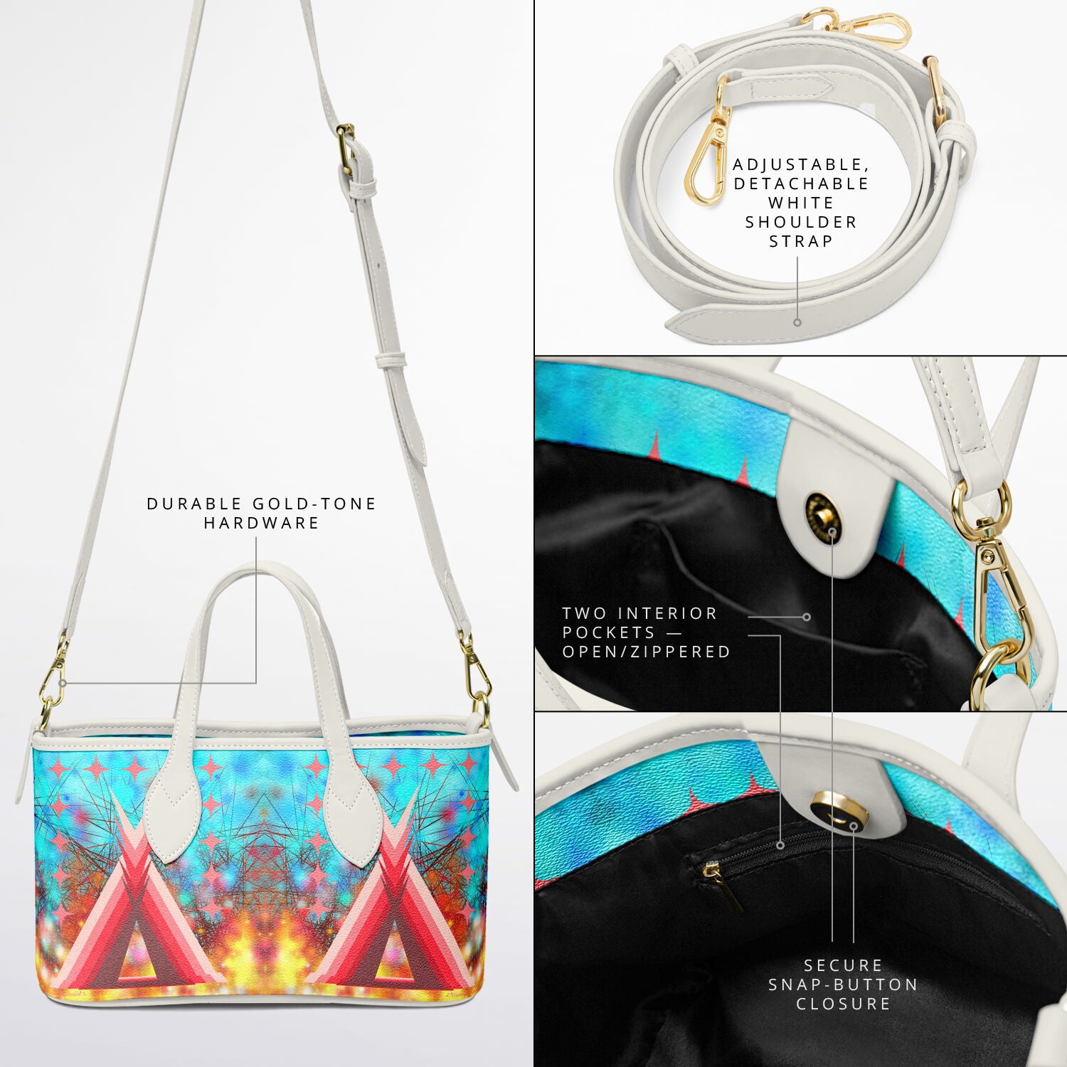 $NiieihiiNookei Leather Tote Bag - AOP