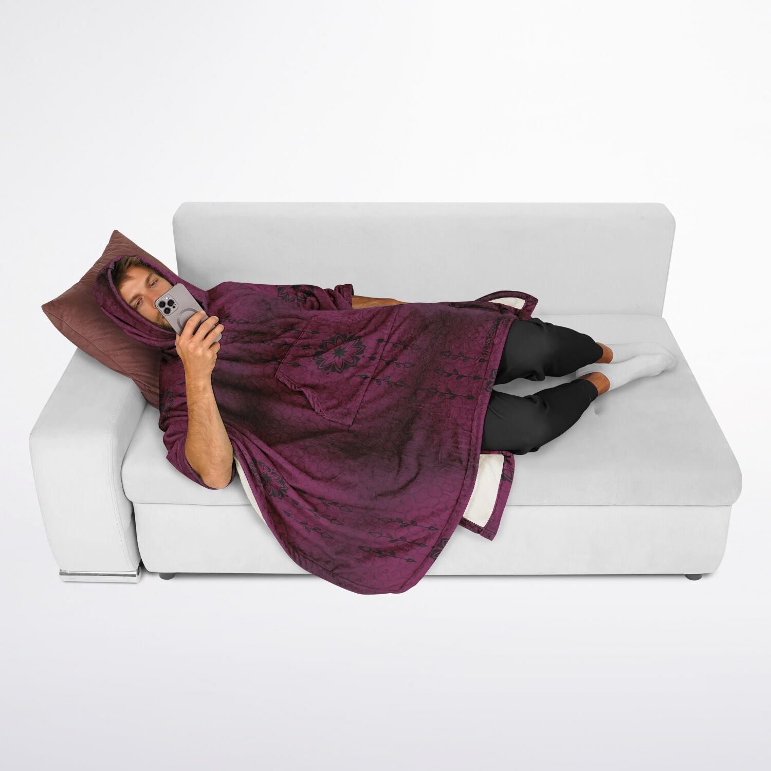 $NiieihiiNookei Flannel Blanket Poncho - AOP