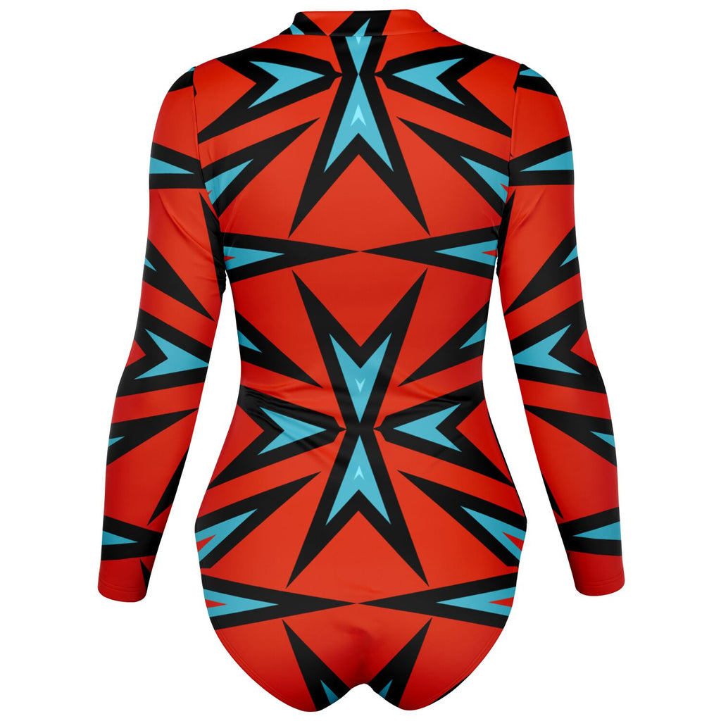 $NiieihiiNookei Bodysuit Long Sleeve - AOP