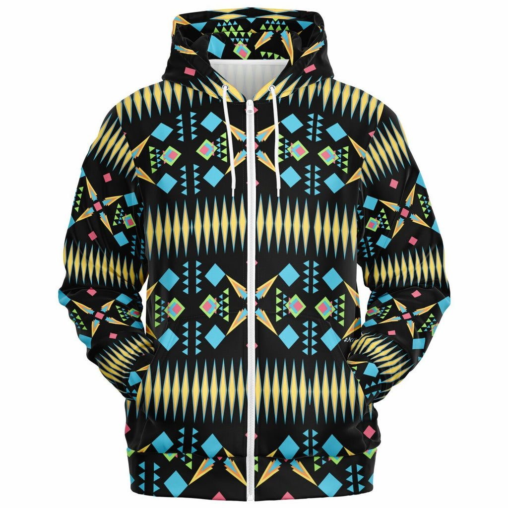 $NiieihiiNookei Athletic Zip-Up Hoodie - AOP