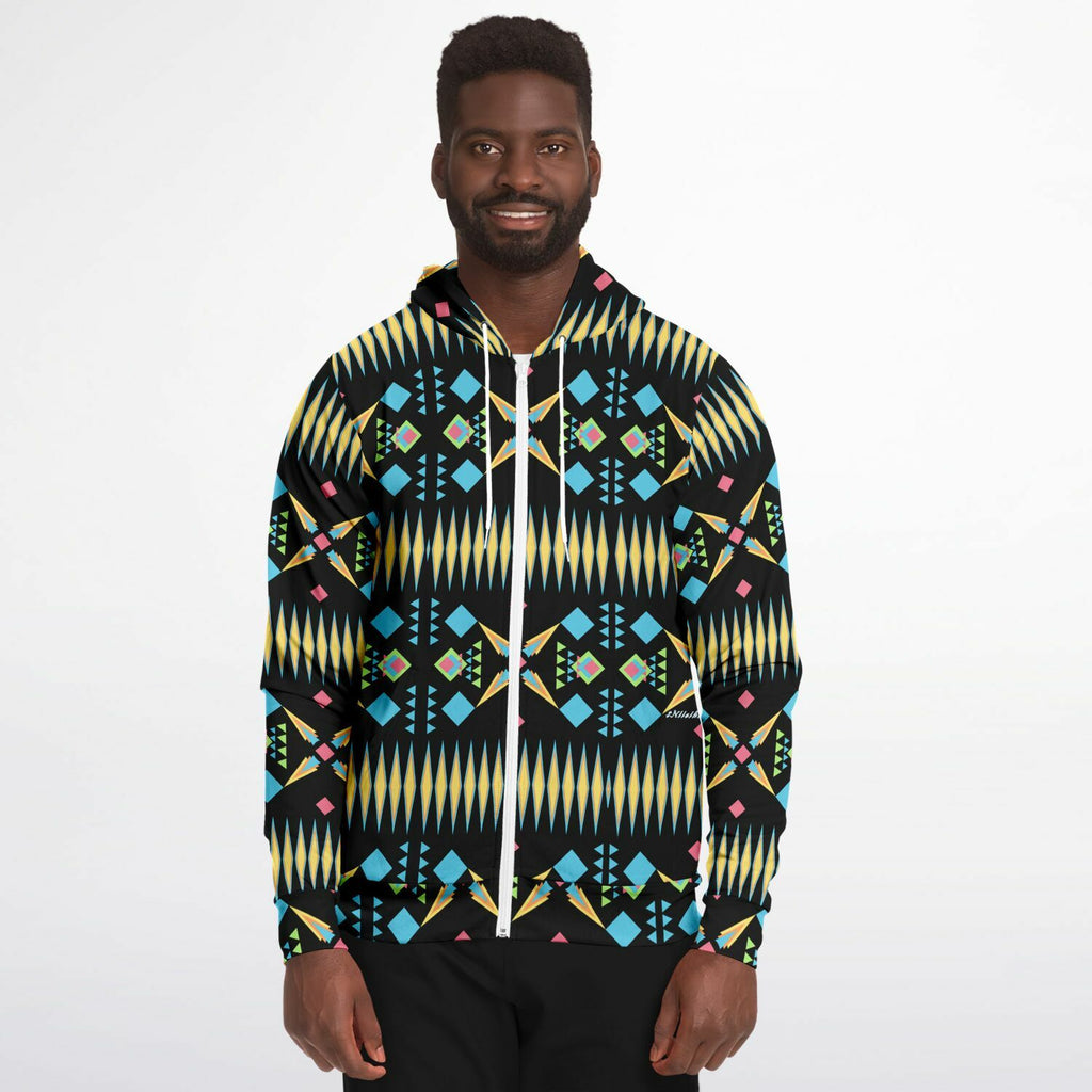 $NiieihiiNookei Athletic Zip-Up Hoodie - AOP