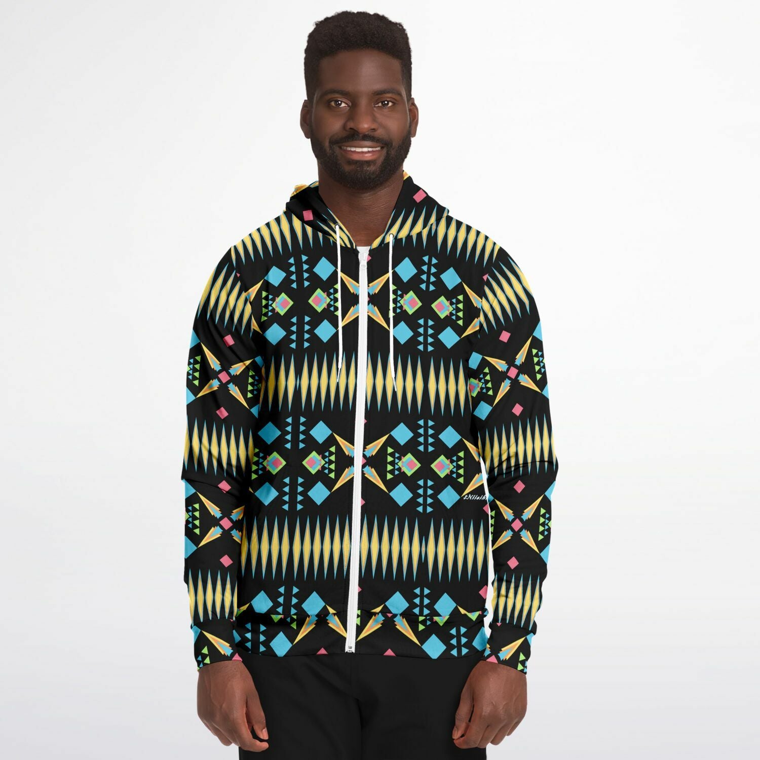 $NiieihiiNookei Athletic Zip-Up Hoodie - AOP