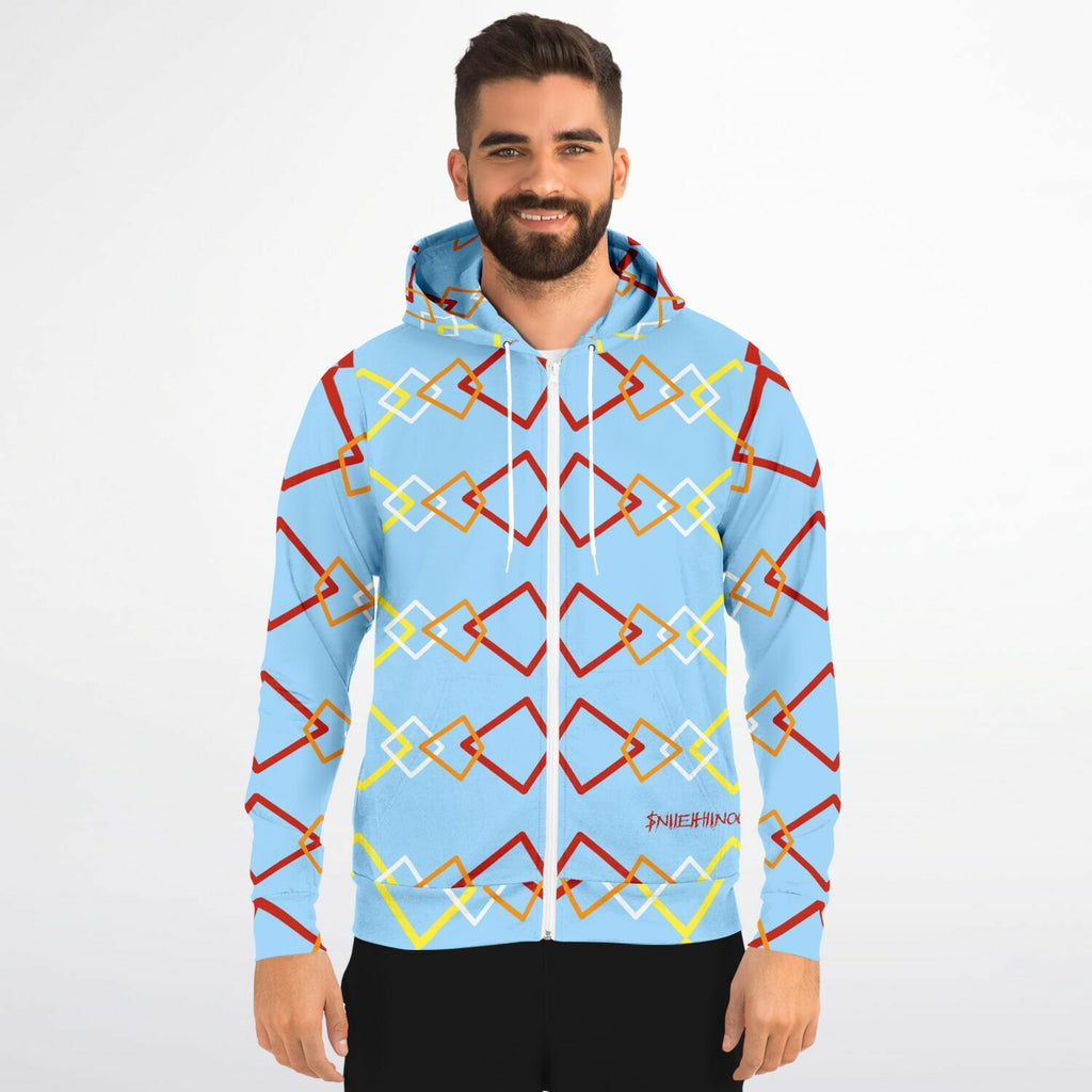 $NiieihiiNookei Athletic Zip-Up Hoodie - AOP