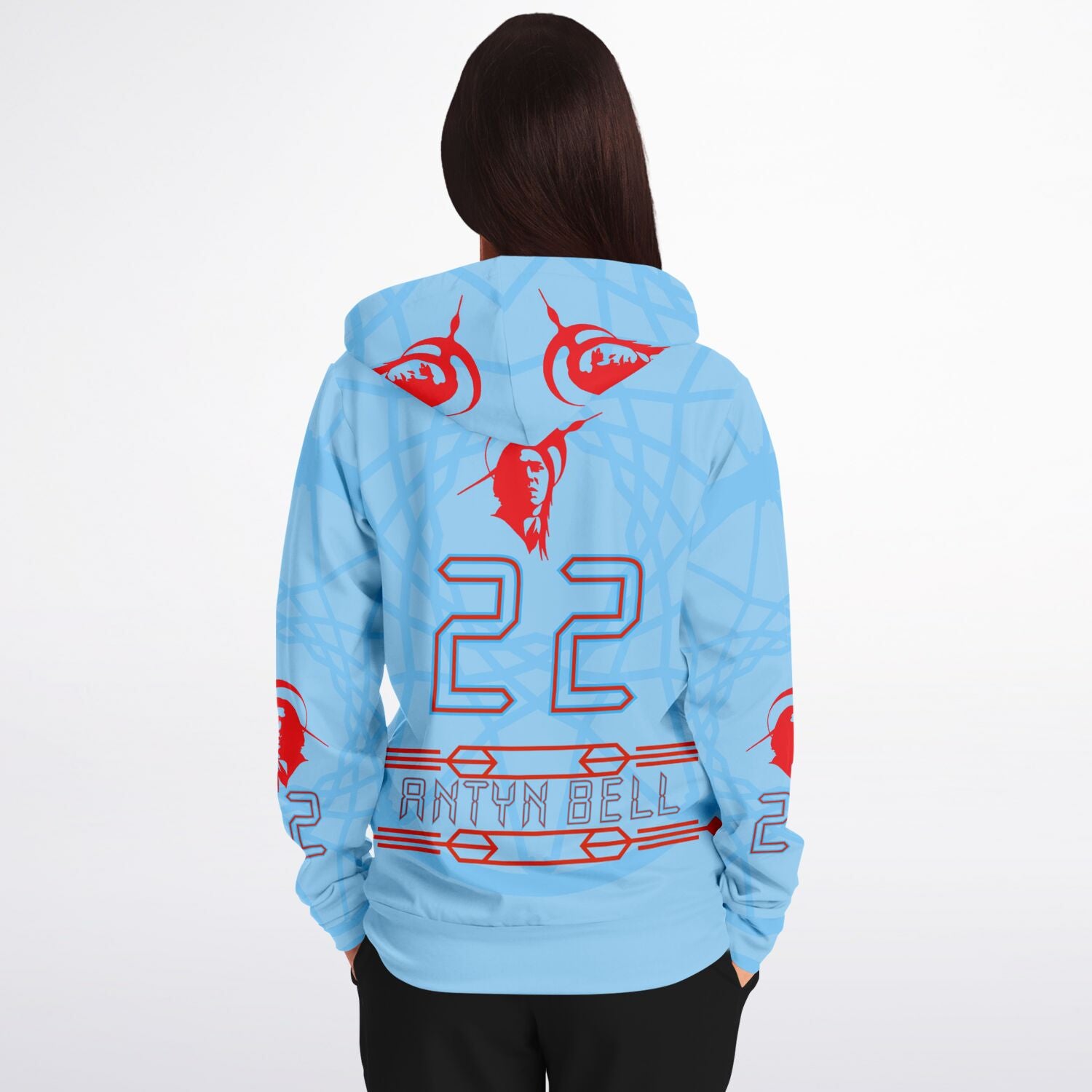 $NiieihiiNookei Athletic Zip-Up Hoodie - AOP