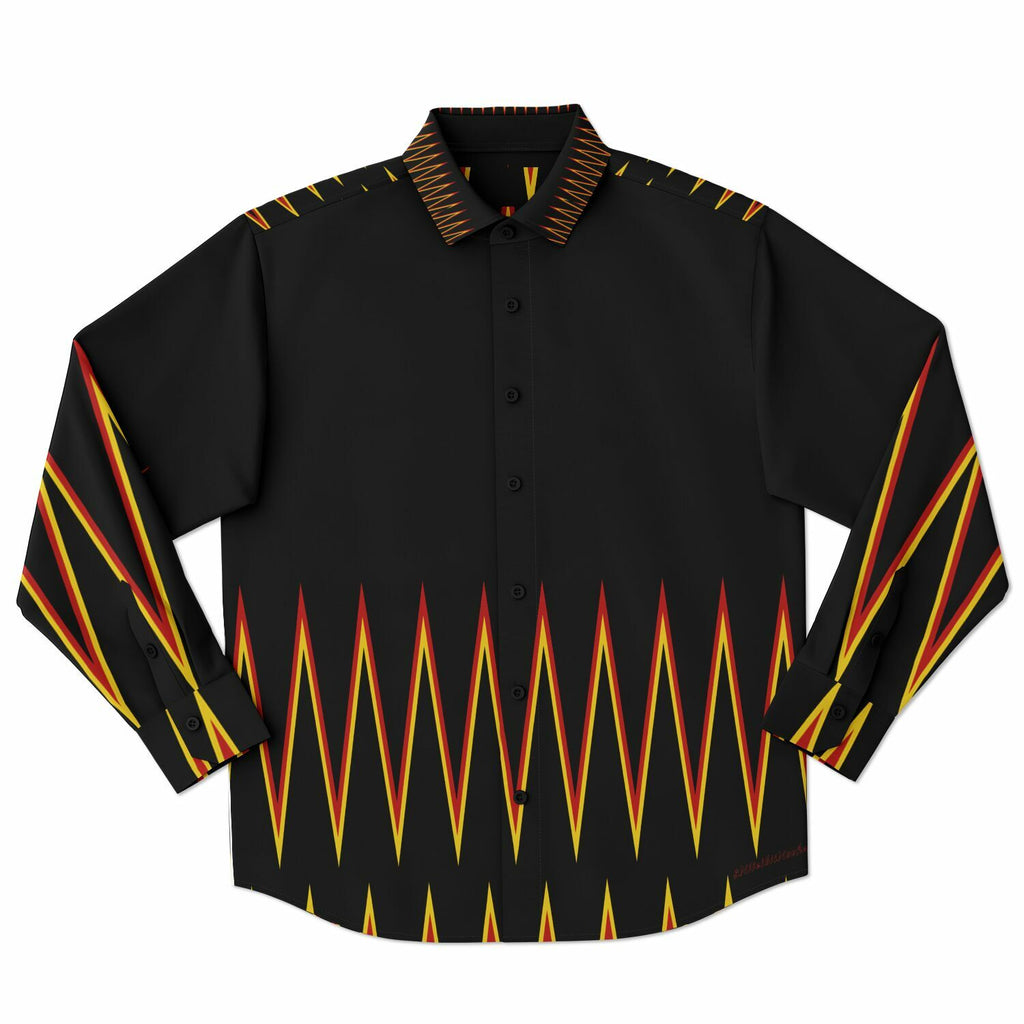 $NiieihiiNookei Long Sleeve Button Down Shirt - AOP