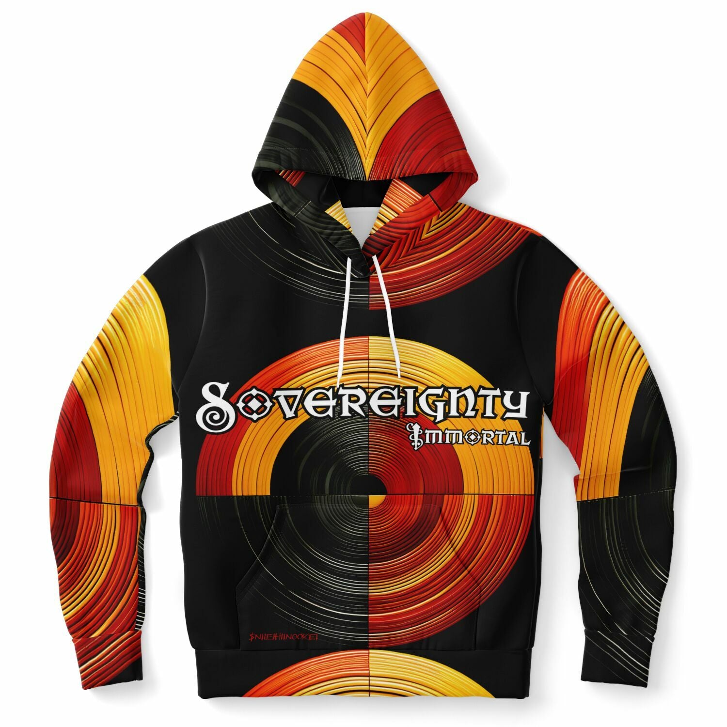 Sovereignty Immortal by $NiieihiiNookei Athletic Hoodie - AOP