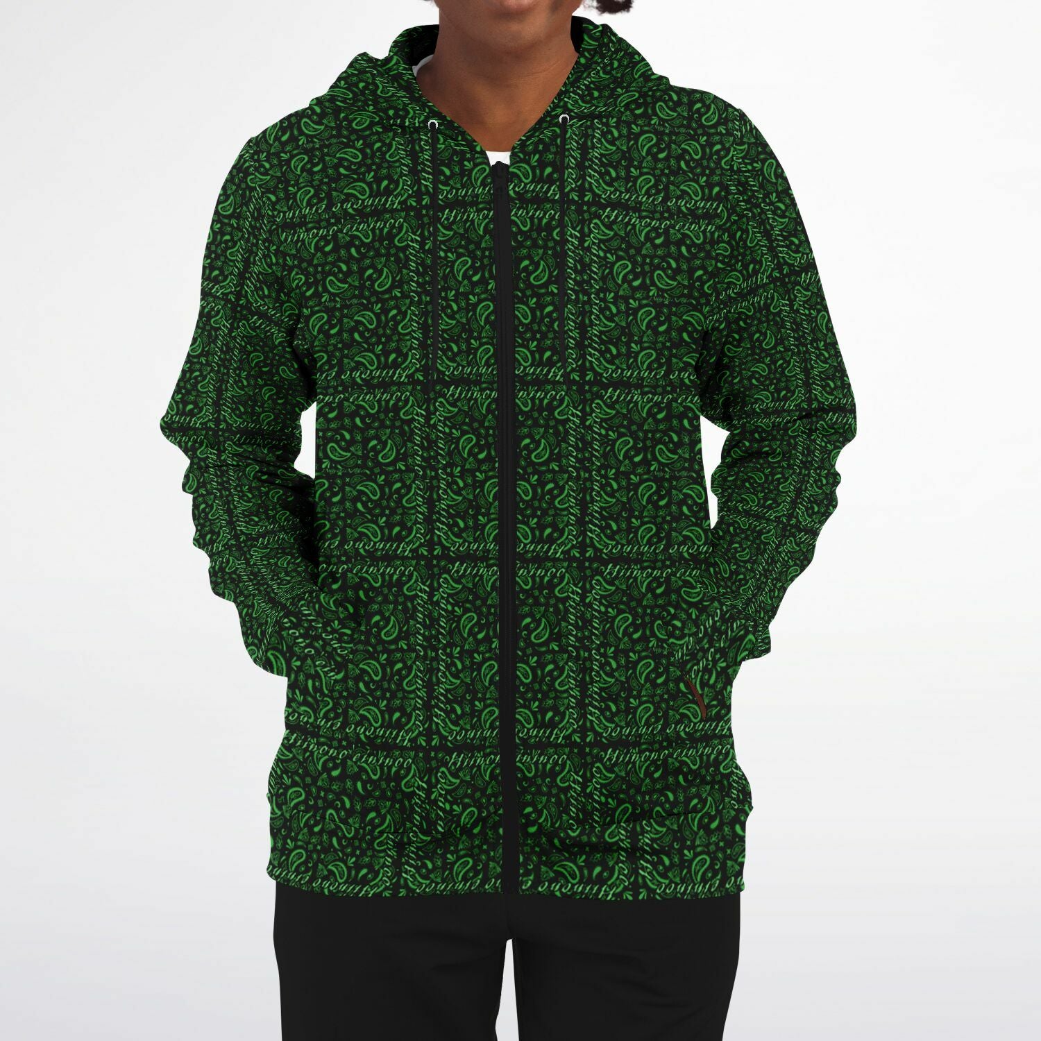 $NiieihiiNookei Athletic Zip-Up Hoodie - AOP