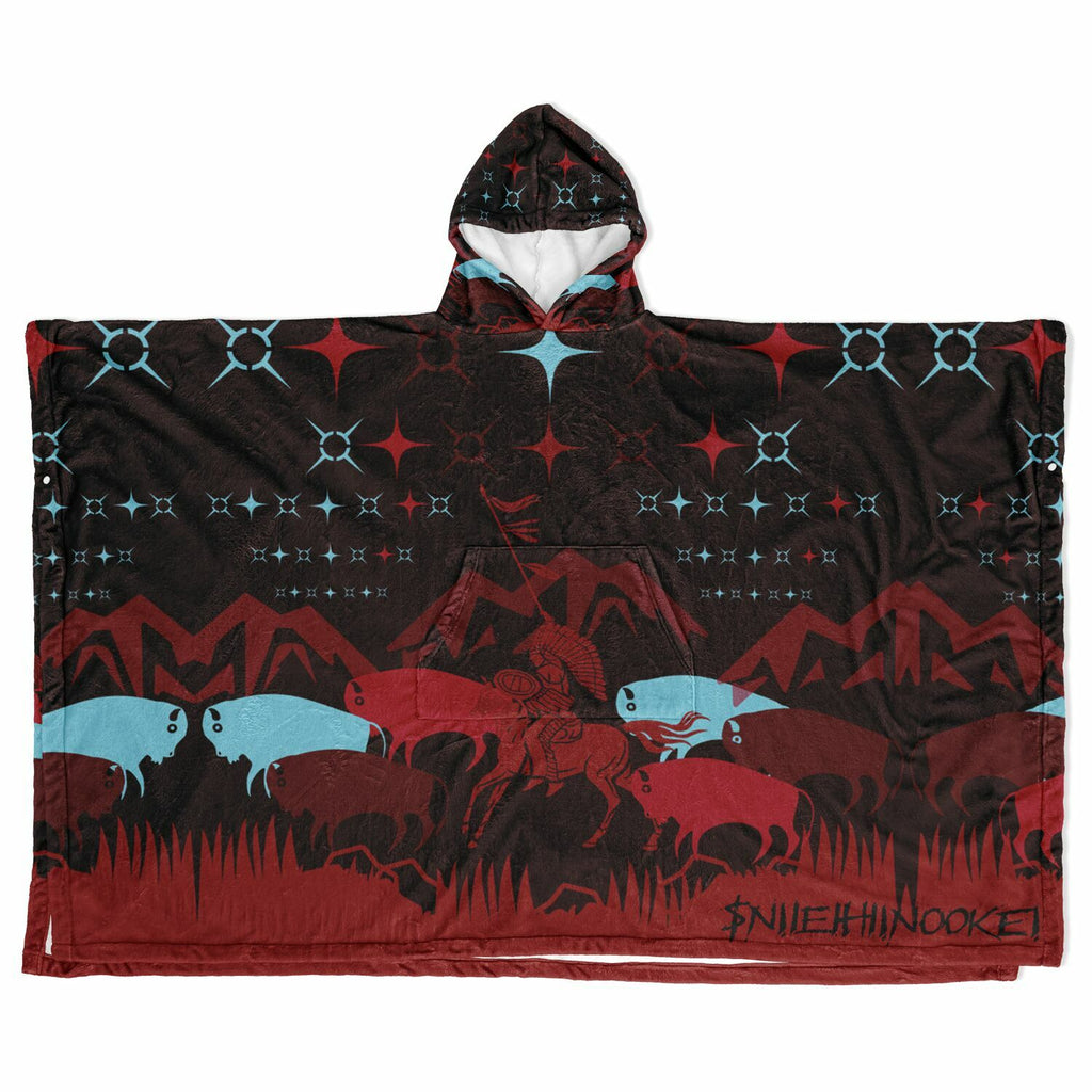 $NiieihiiNookei Flannel Blanket Poncho - AOP