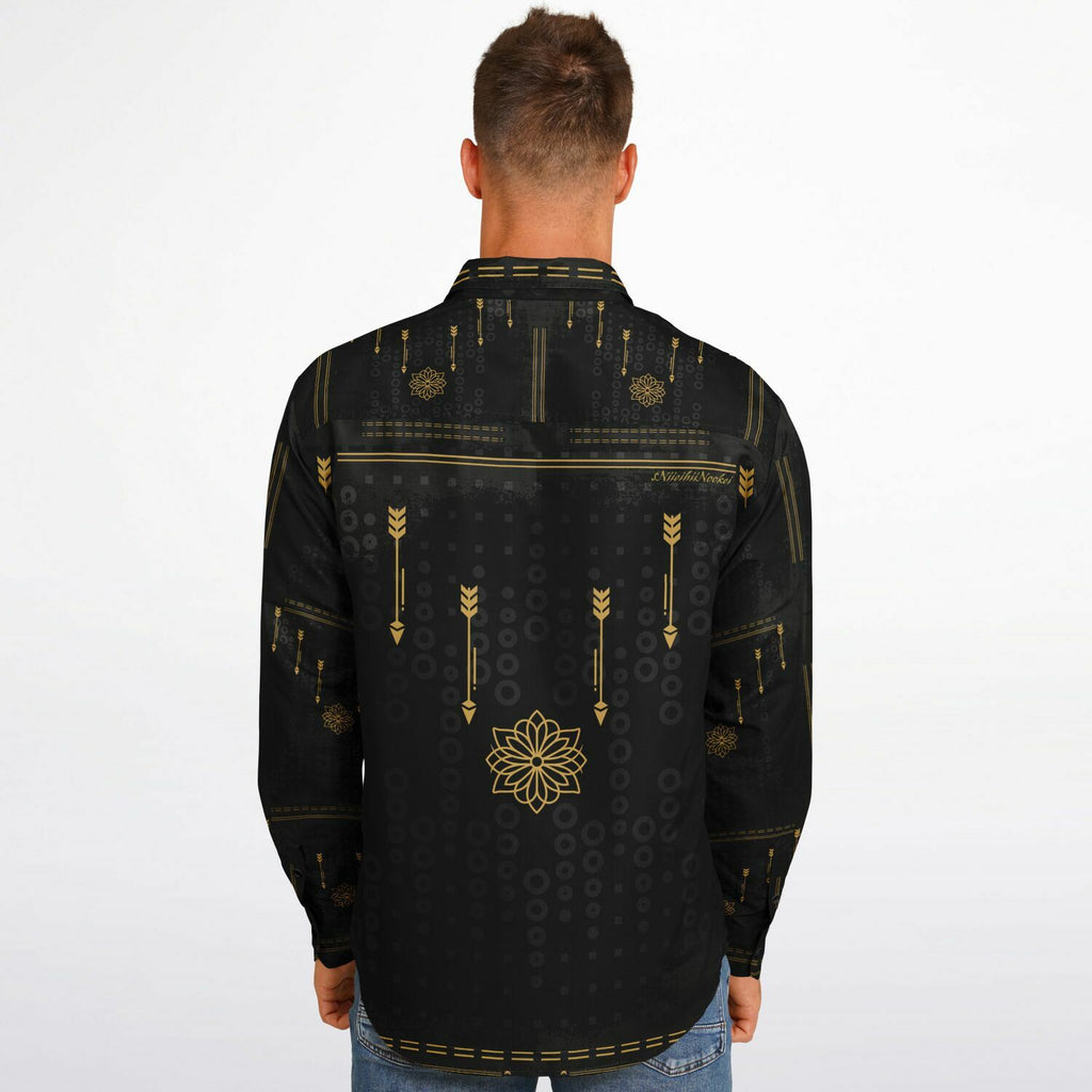$NiieihiiNookei Long Sleeve Button Down Shirt - AOP
