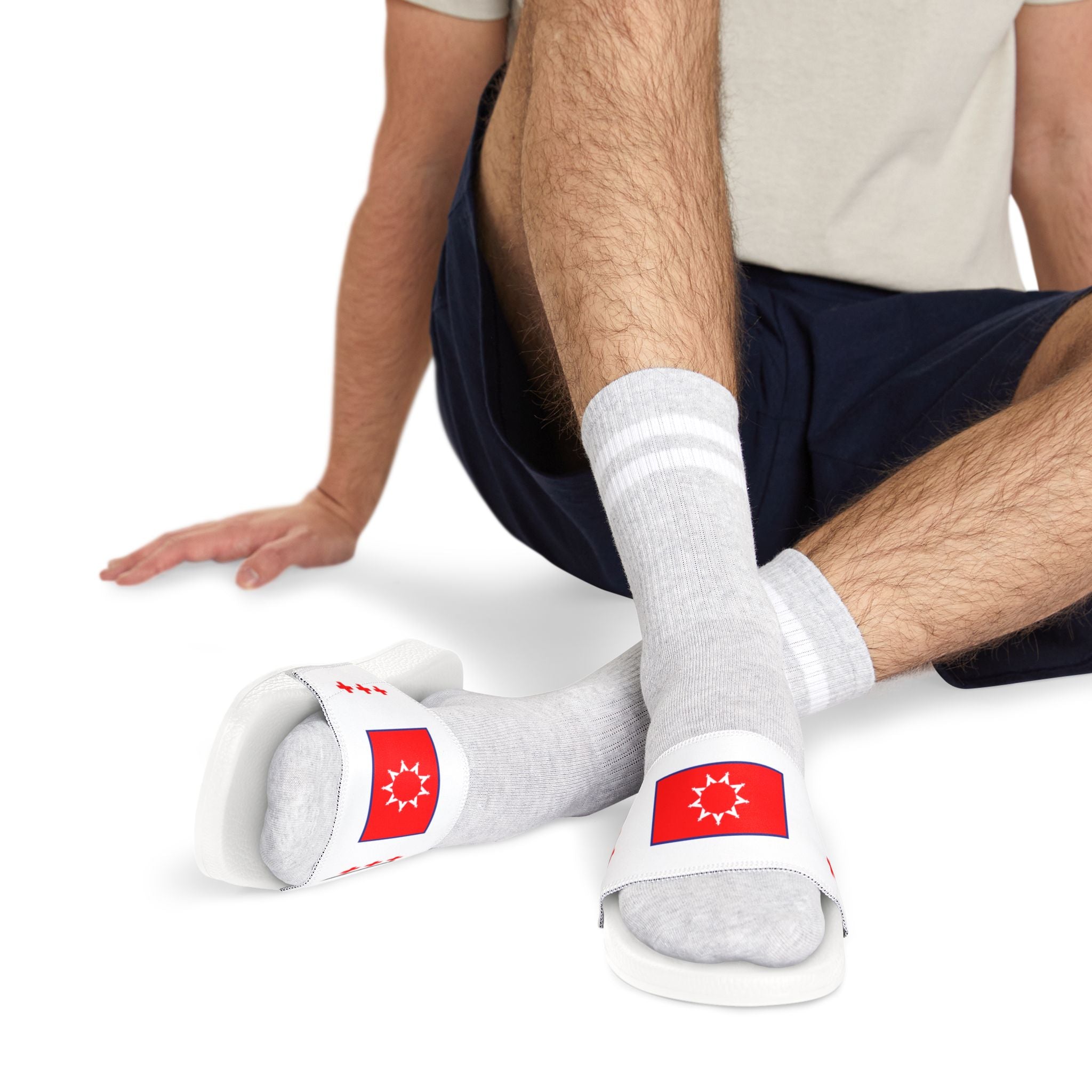 $NiieihiiNookei OST Flag Men's Sandals — Removable Strap Native Pride Footwear