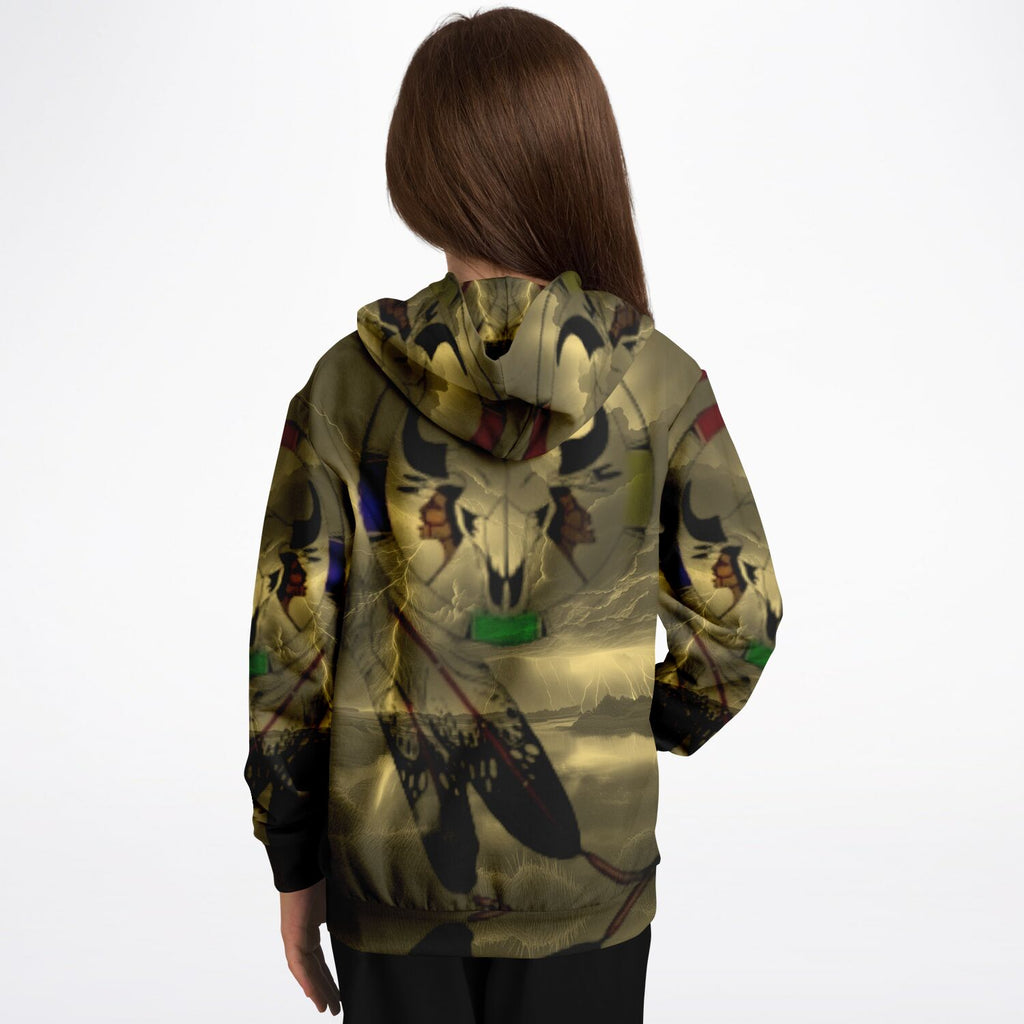 Northern Arapaho Tribe Logo Athletic Kids Hoodie - AOP