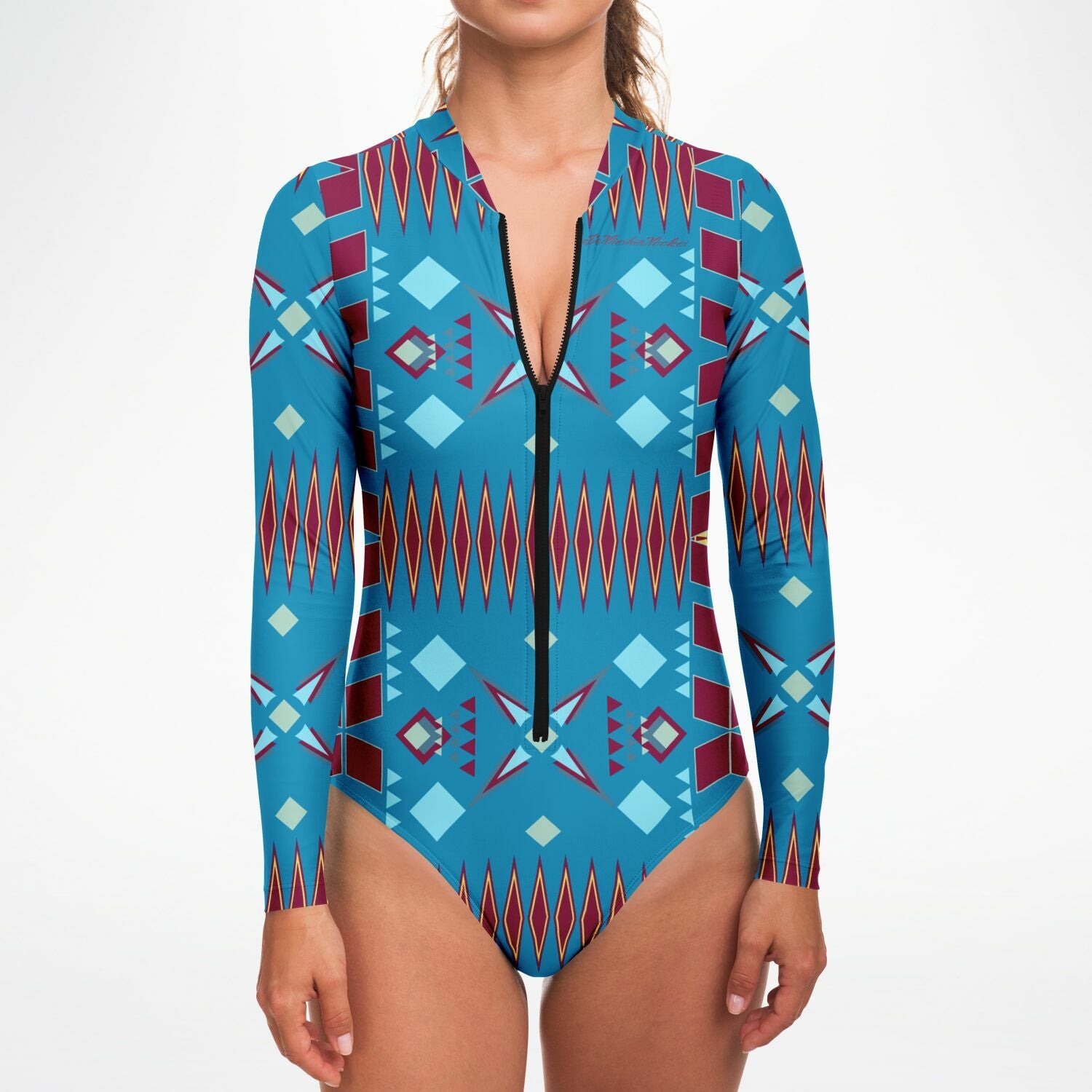 $NiieihiiNookei Bodysuit Long Sleeve - AOP