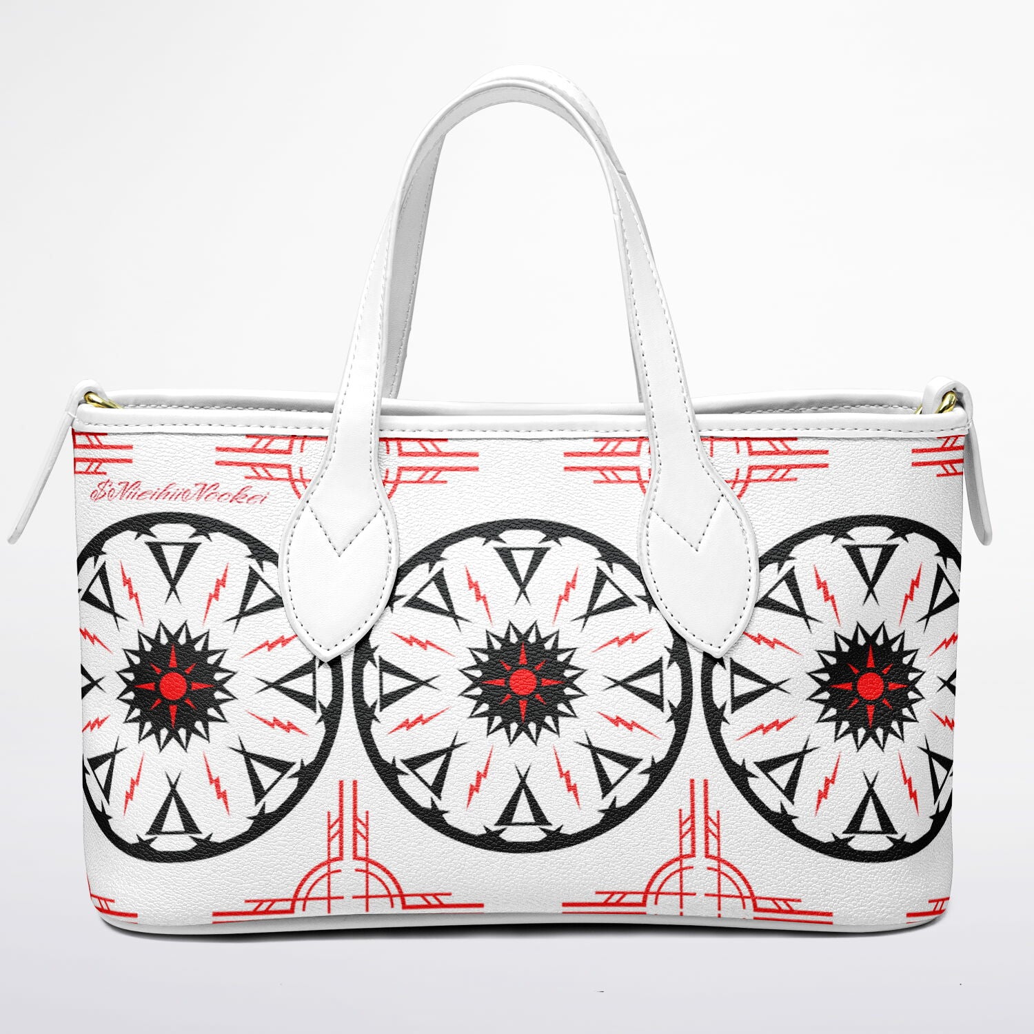 $NiieihiiNookei Leather Tote Bag - AOP